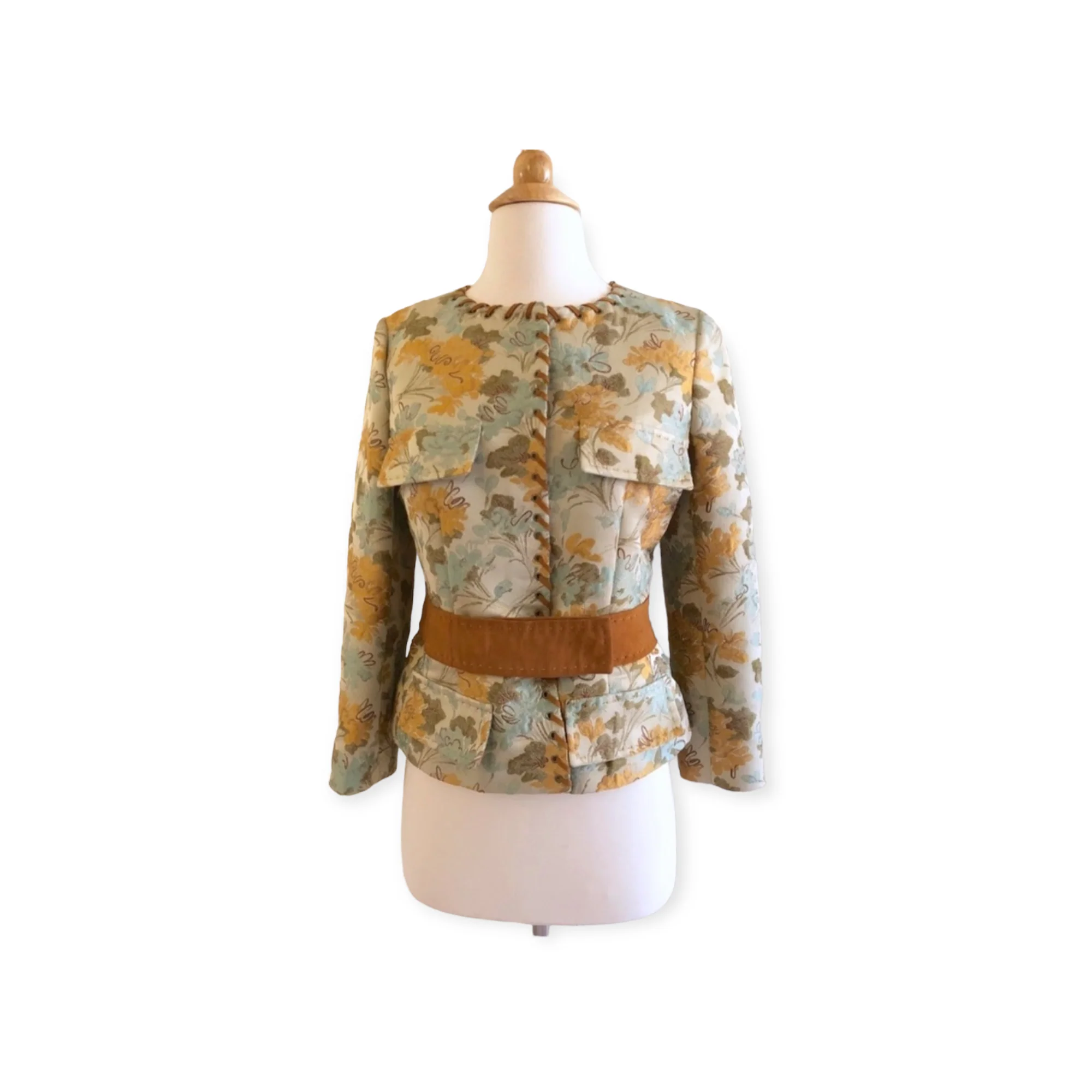 00s 00s Alberta Ferretti Runway Floral Blazer Size 6 By Alberta Ferretti - Image 3
