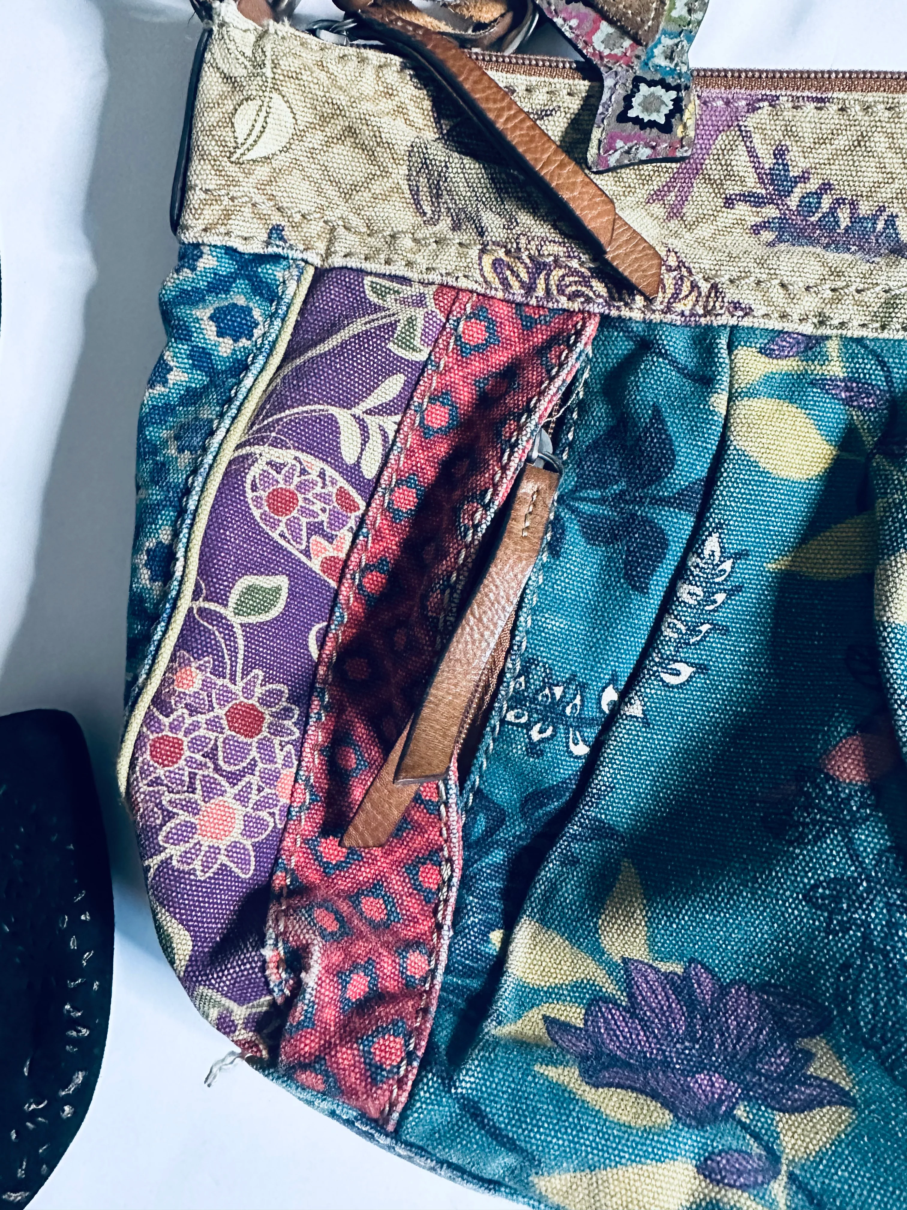 00s Floral Colorful Crossbody Bag by Fossil - Image 6