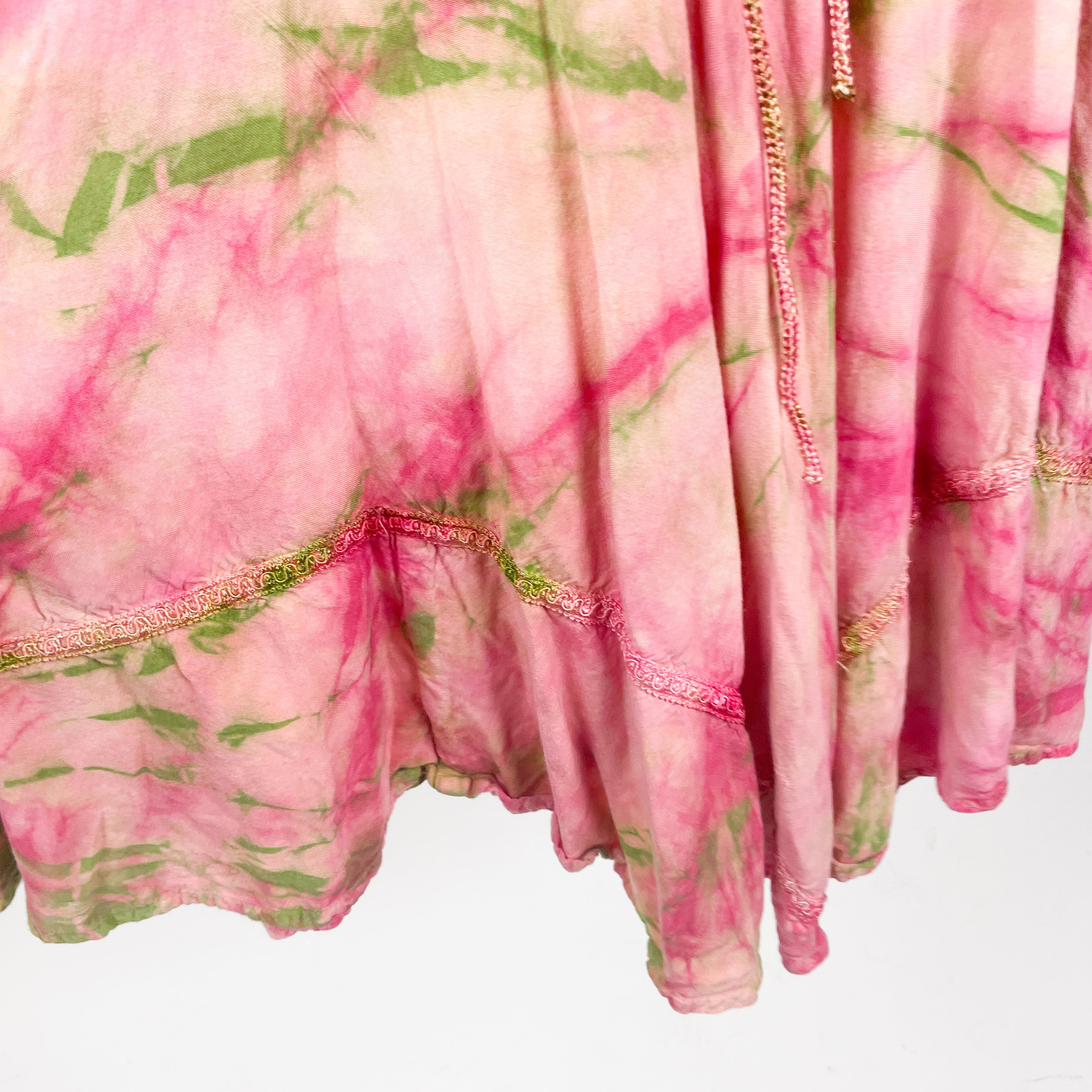 00s 00s Fairycore Fairy Grunge Hippie Tie-dye Dress - Image 5