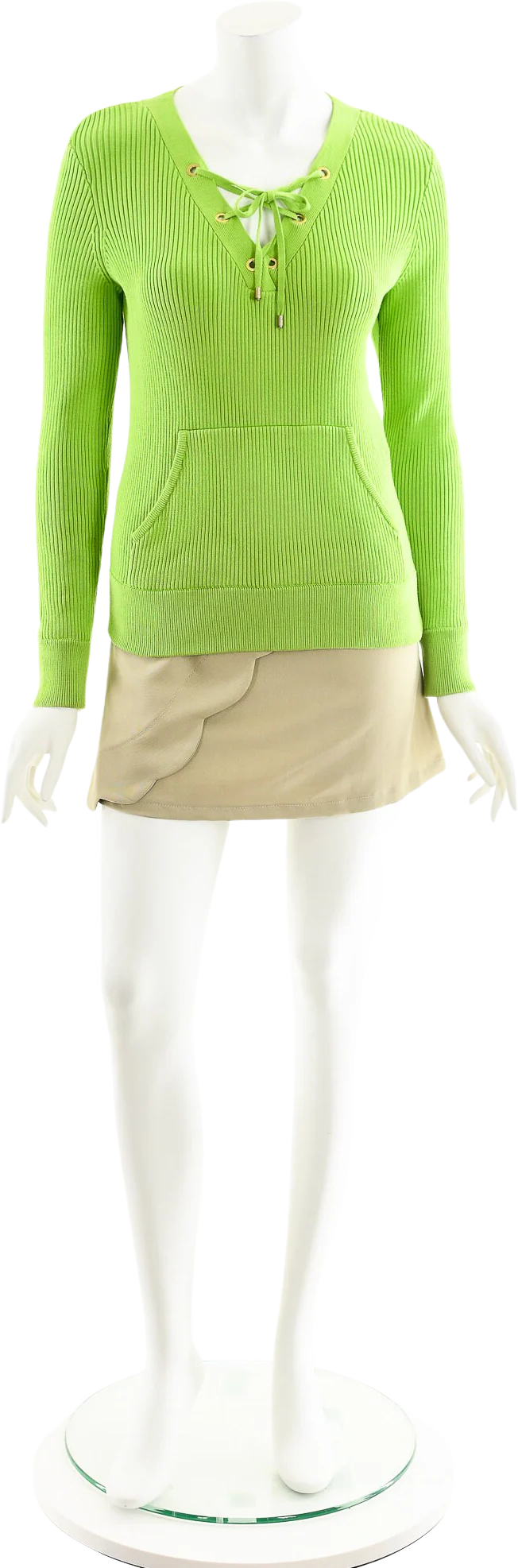 00s 00s Lime Green Pouch Sweater