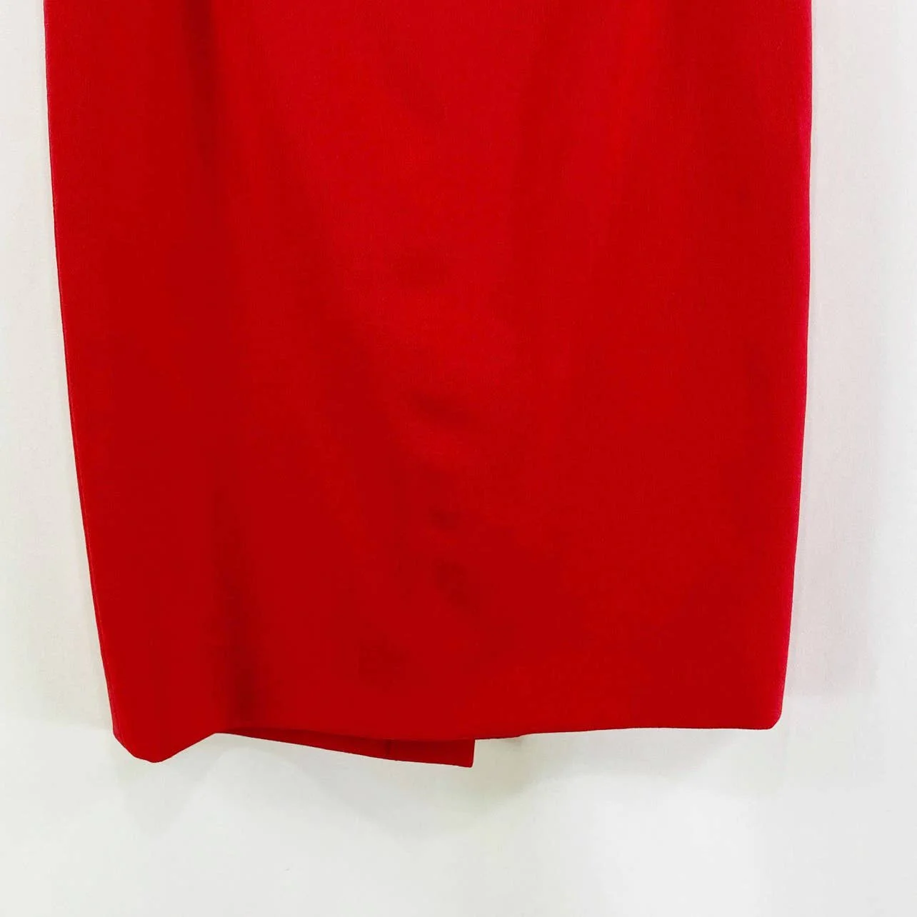 00s 00s Red 100% Wool Knee Length Pencil Skirt by ESCADA - Image 5