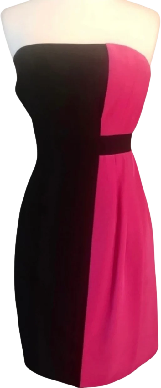 00s New York Colorblock Strapless Dress Sz 8 by Tibi