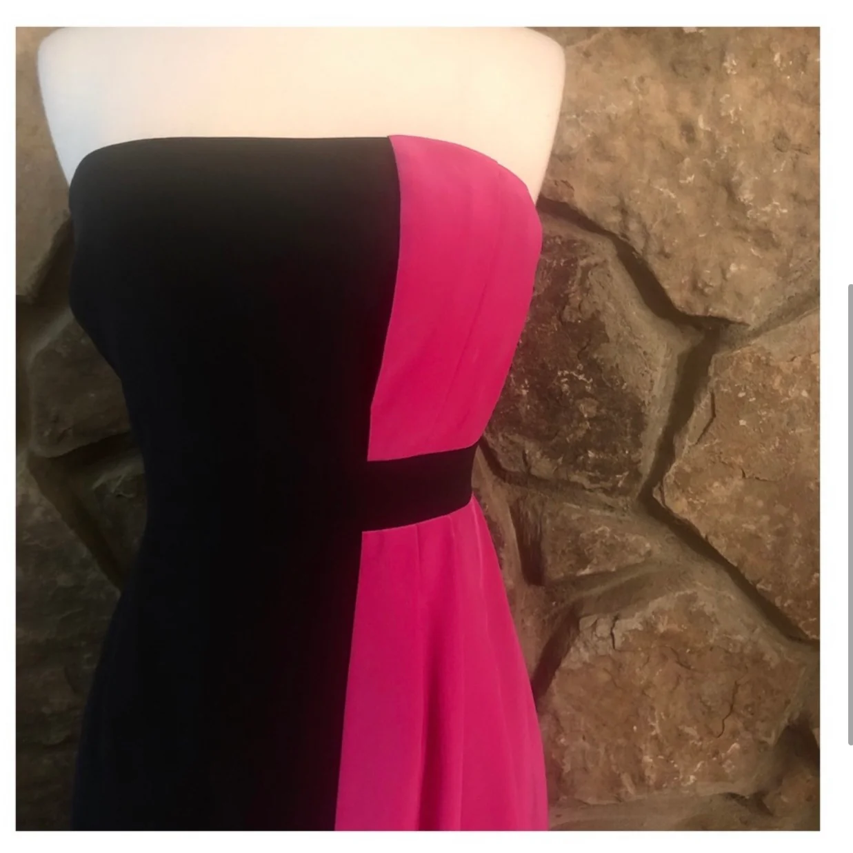 00s New York Colorblock Strapless Dress Sz 8 by Tibi - Image 3
