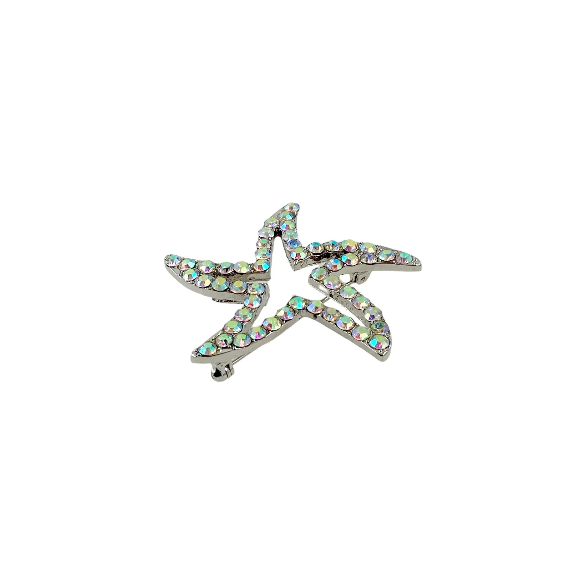 00s Ab Crystals Ocean Starfish Brooch Pin By Fl Fashion Line Design - Image 5