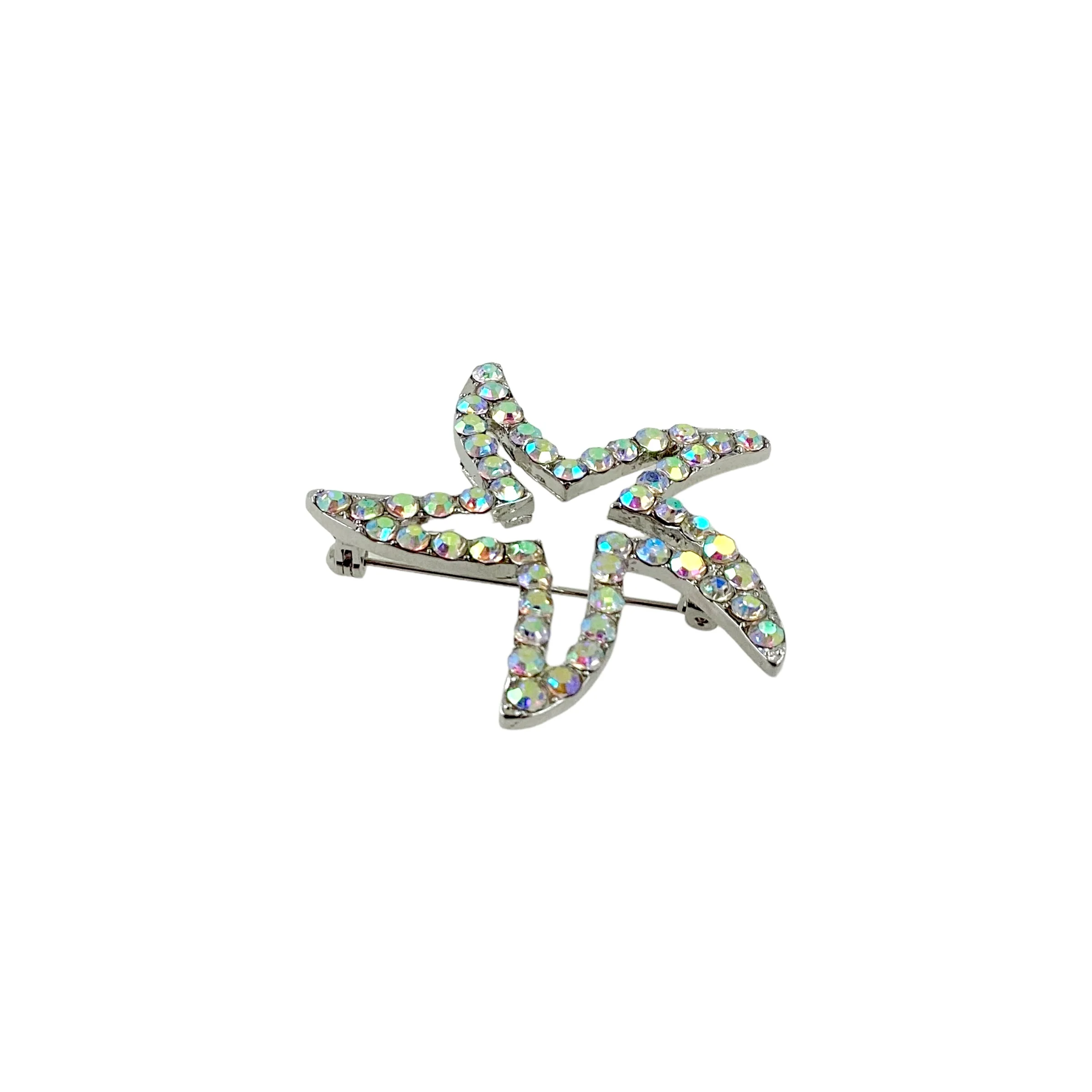 00s Ab Crystals Ocean Starfish Brooch Pin By Fl Fashion Line Design - Image 7