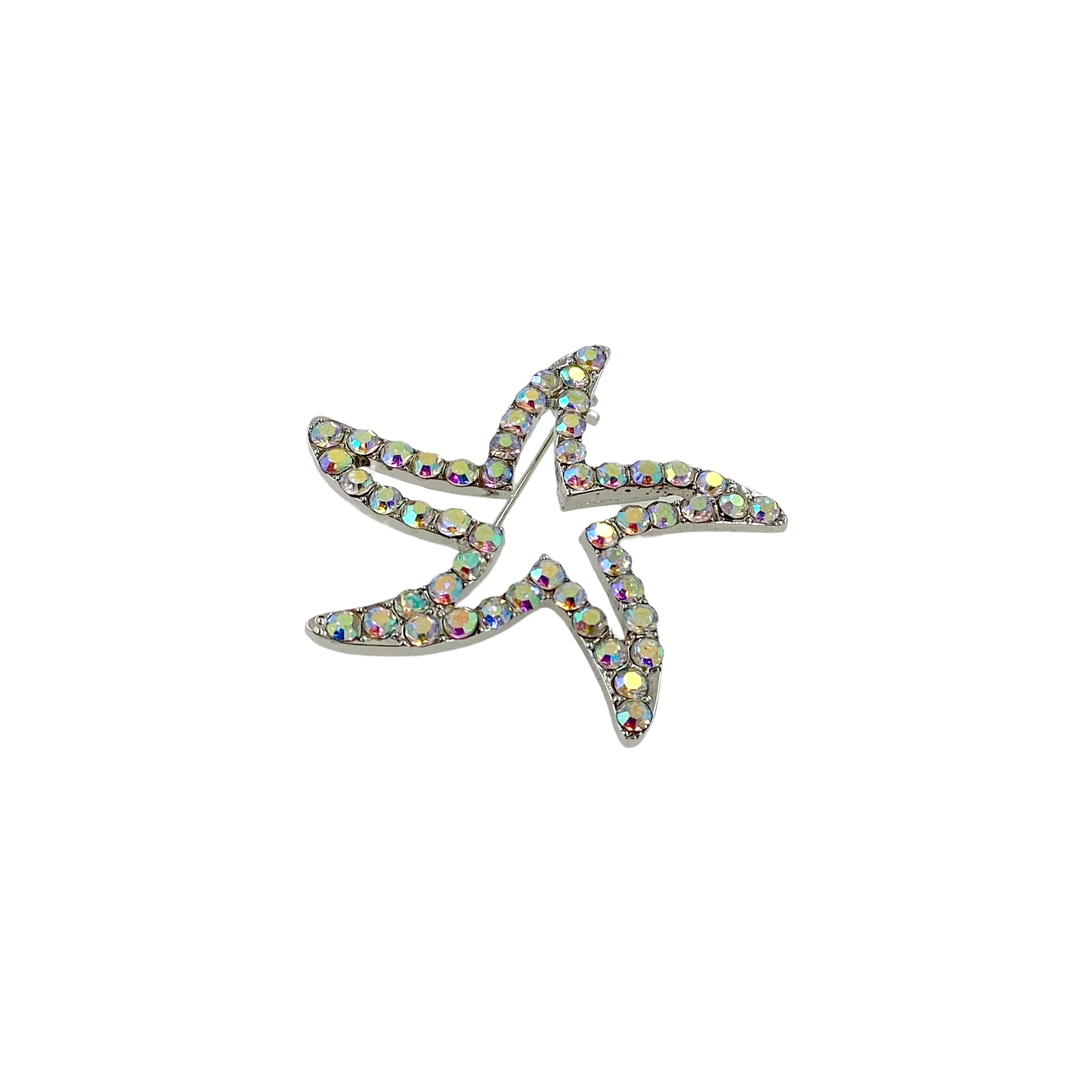 00s Ab Crystals Ocean Starfish Brooch Pin By Fl Fashion Line Design - Image 9