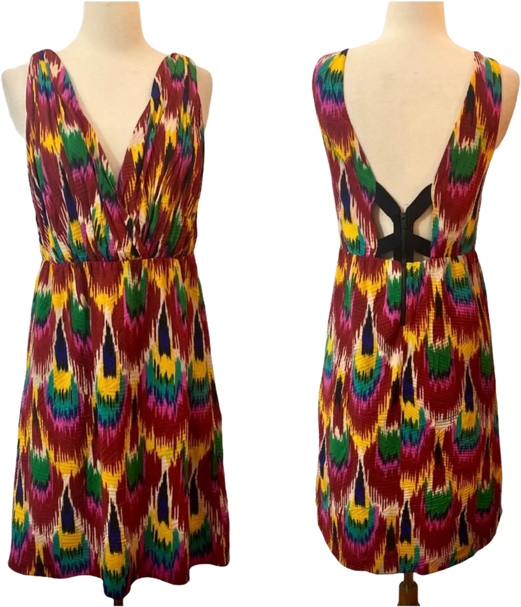 00s  Alameda Ikat Printed Pleat Dress by Alice & Olivia - Image 2