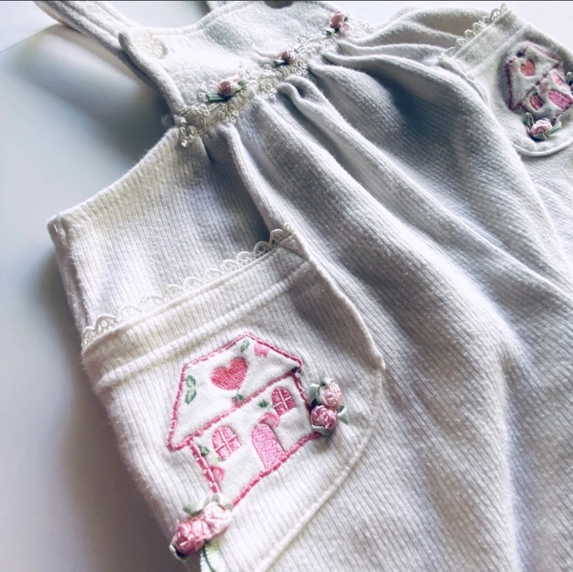 00s Baby Headquarters Embroidered Ribbed Knit Jumpsuit By Baby Headquarters - Image 3