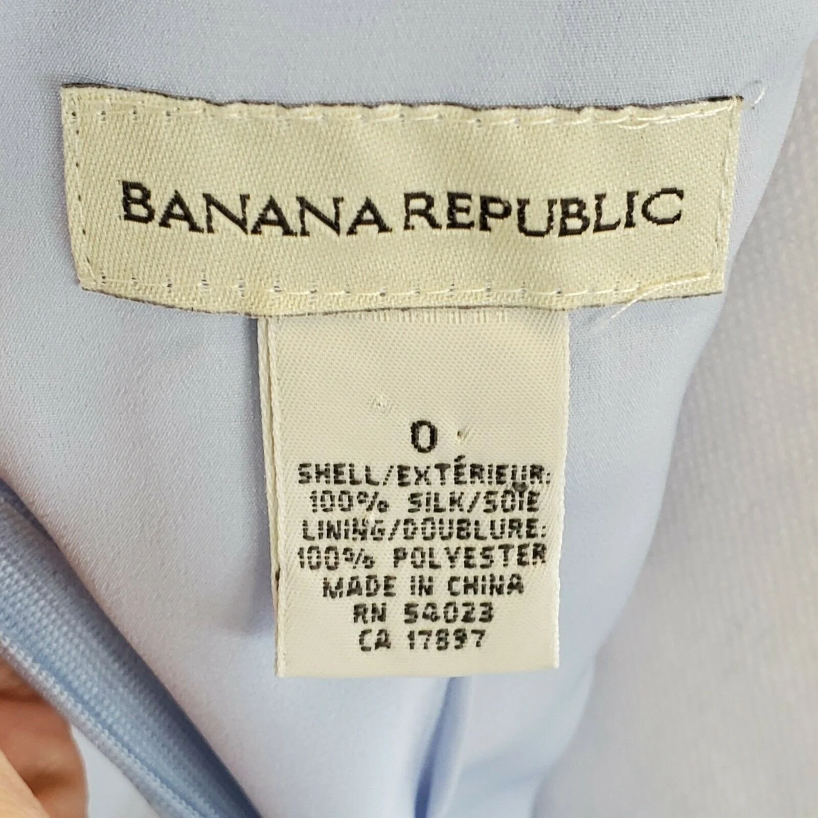 00s Banana Republic Silk Fit N Flare Sleeveless Dress Light Blue V-Neck by Banana Republic - Image 6