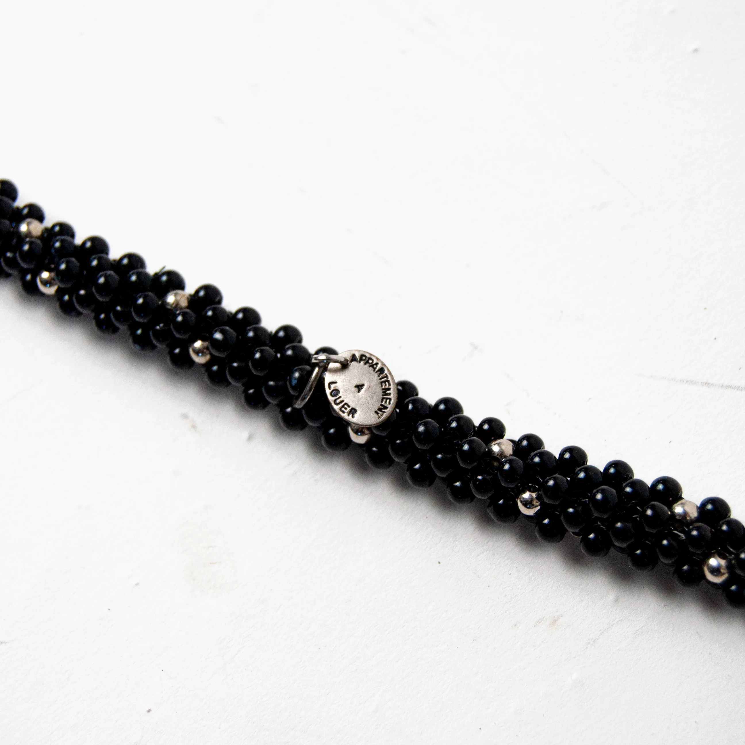 00s Beaded Pearl Oversized Statement Necklace By Appartement a Louer - Image 3