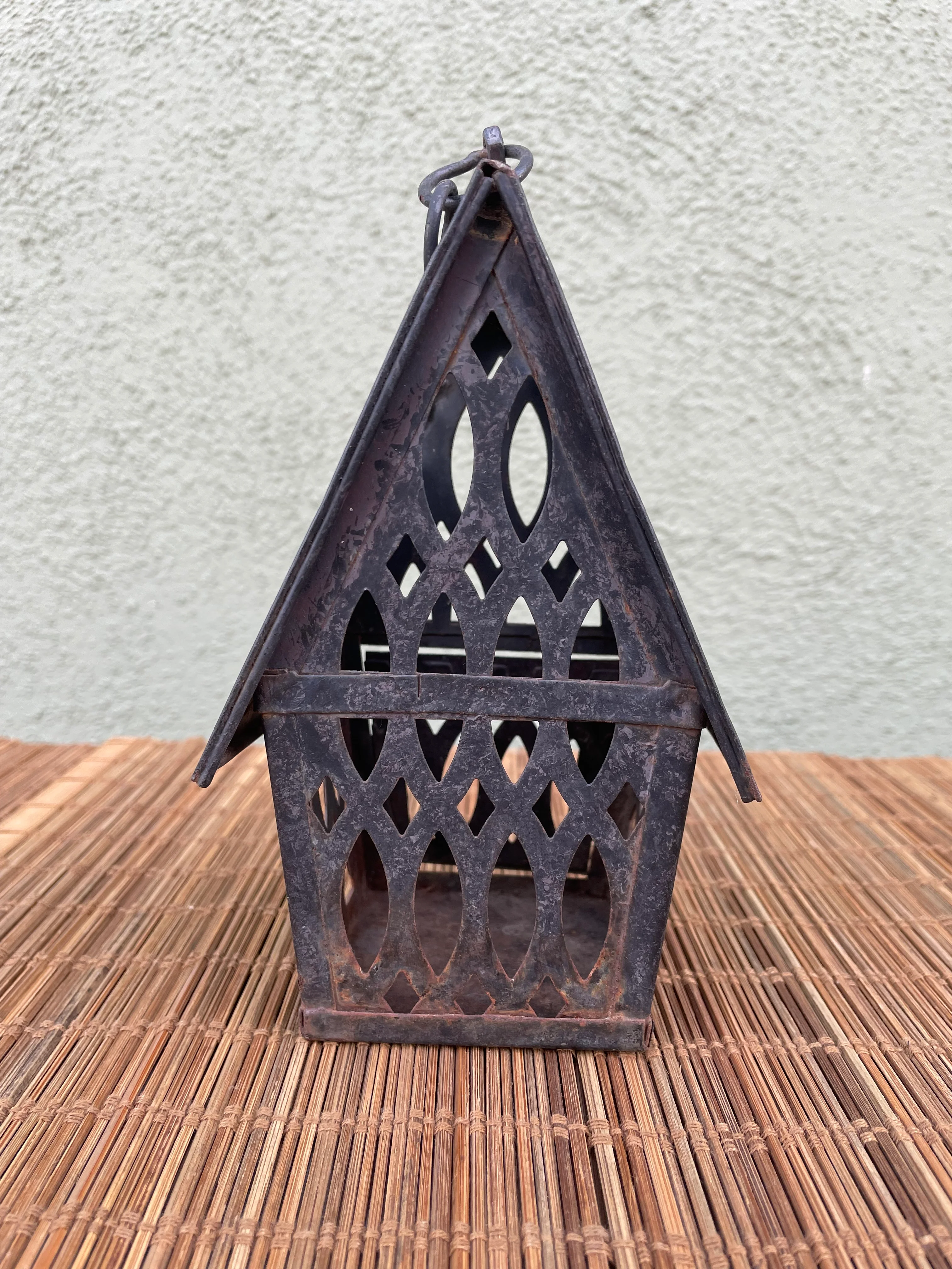 00s Birdhouse In Butterfly Motif In Galvanized Metal - Image 4