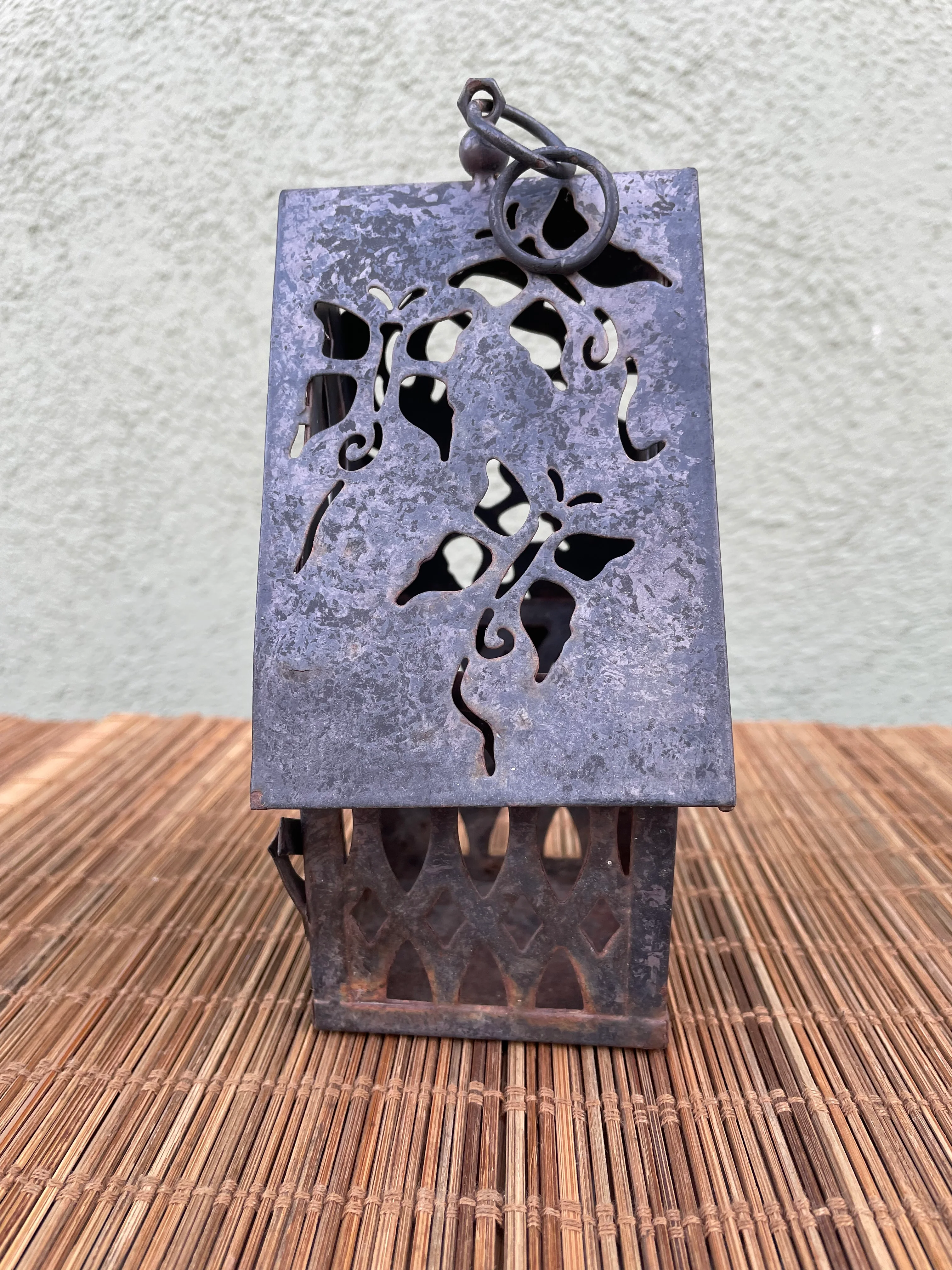 00s Birdhouse In Butterfly Motif In Galvanized Metal - Image 6