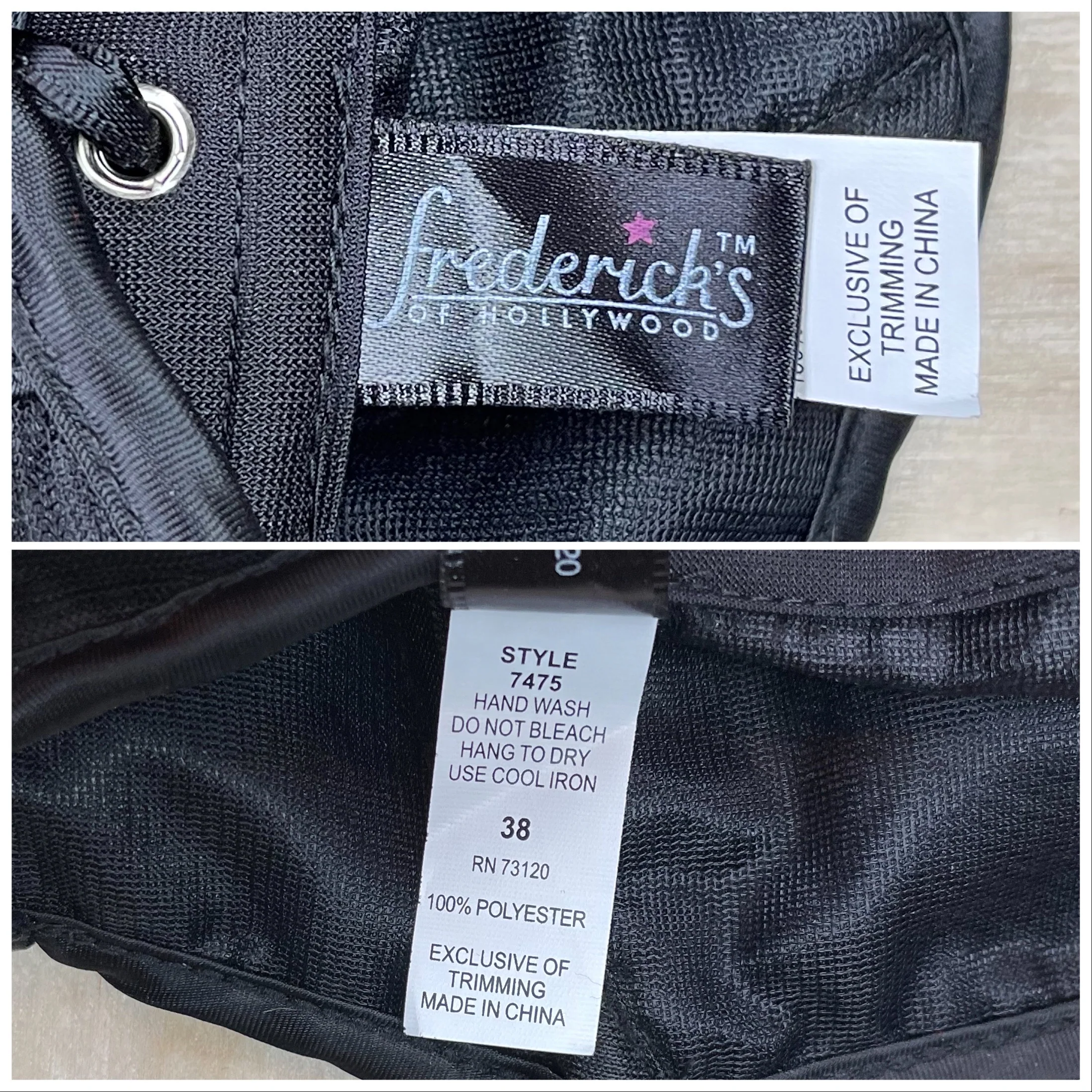 00s Black Back Lace Up Corset By Frederick's of Hollywood - Image 8
