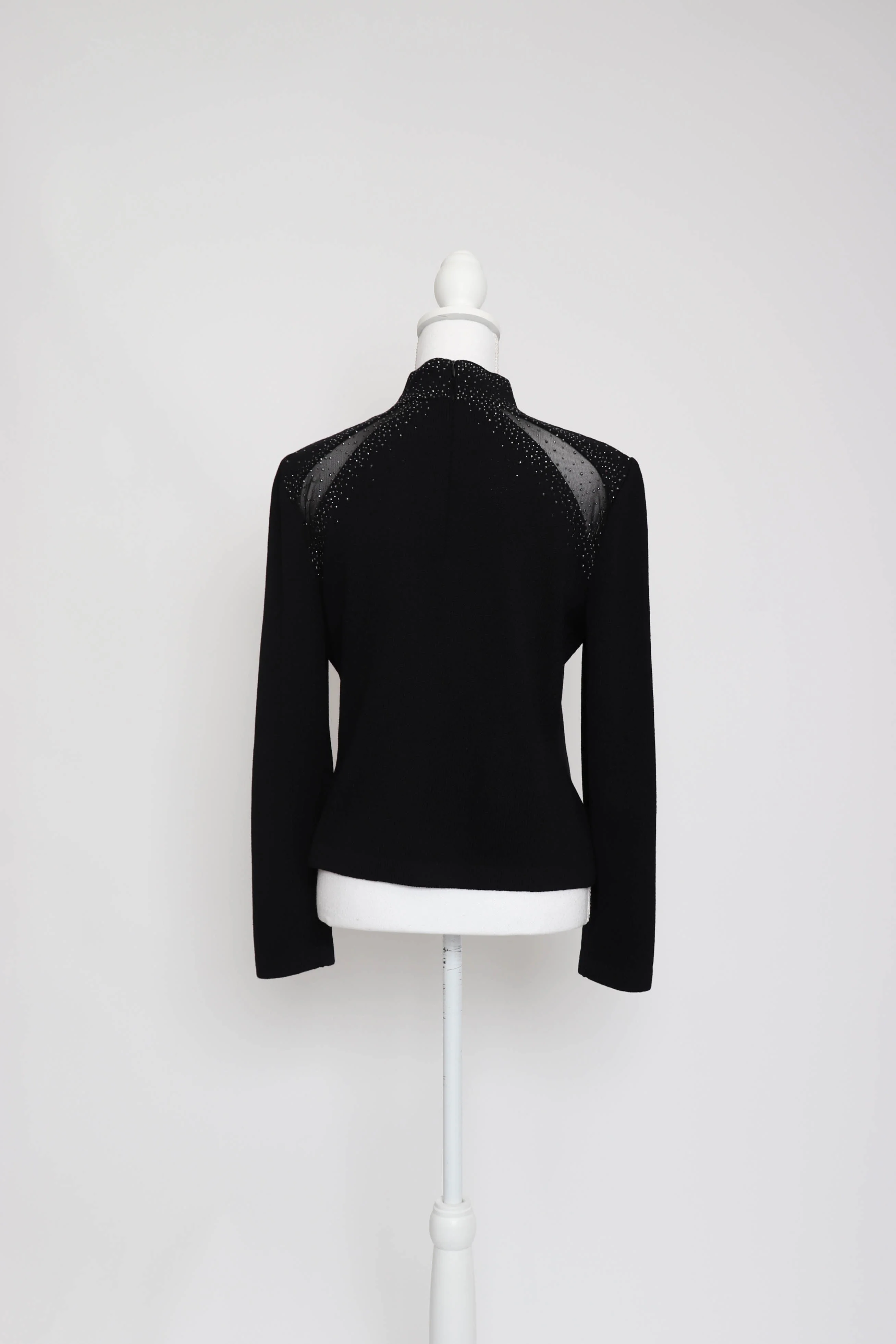 00s Black Mock-Neck Sweater M by St. John - Image 5