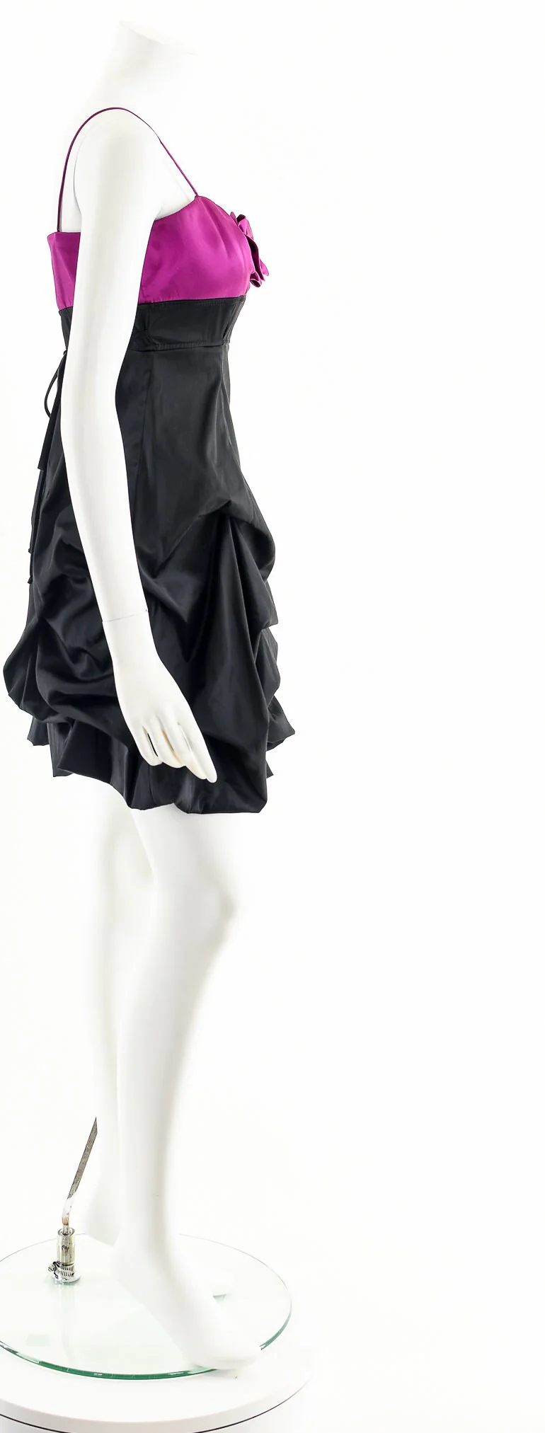 00s Black Ruched Mini Dress by City Studio - Image 6