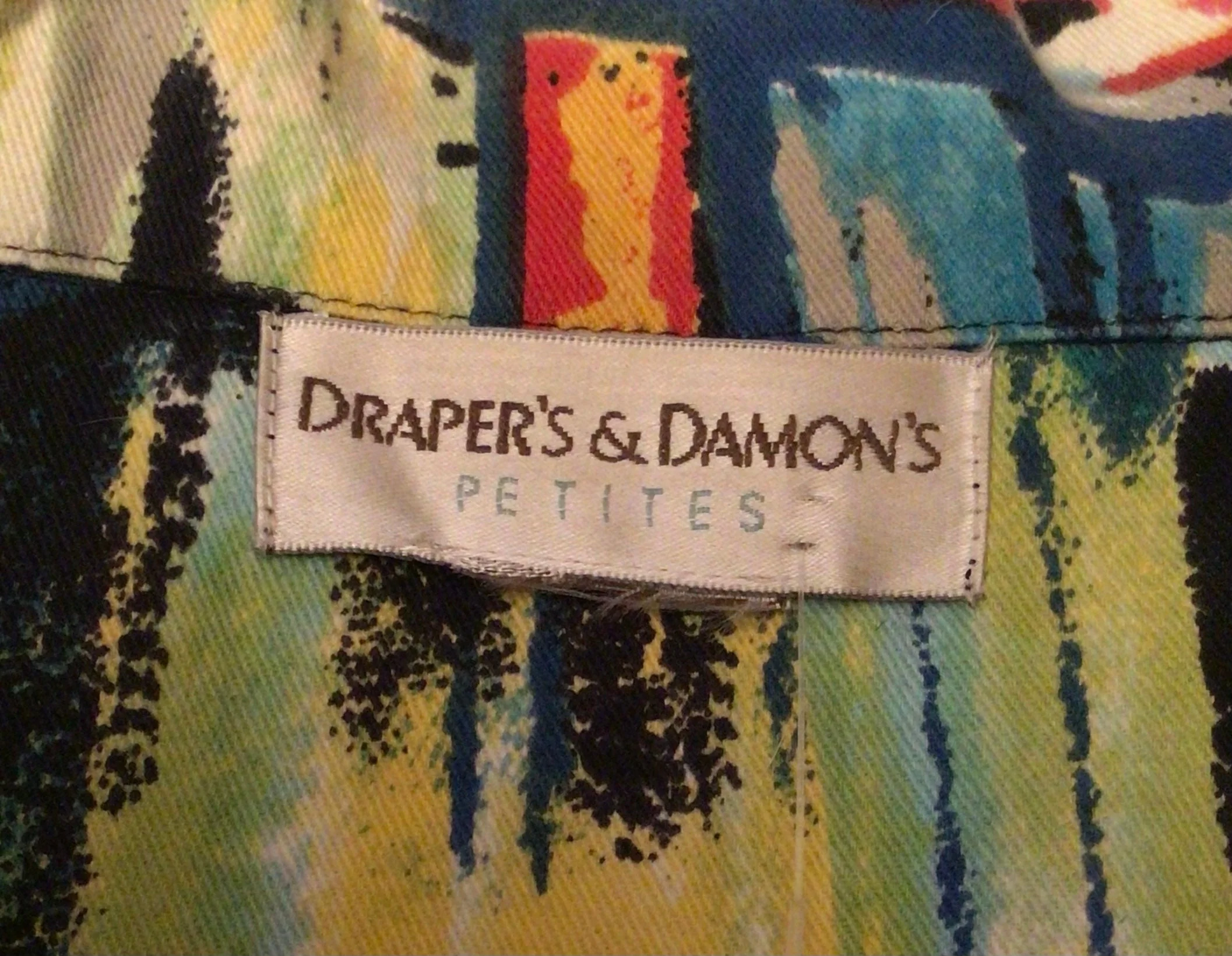 00s Blue Multicolor Village Scene Button Blazer Jacket By Drapers & Diamonds - Image 5