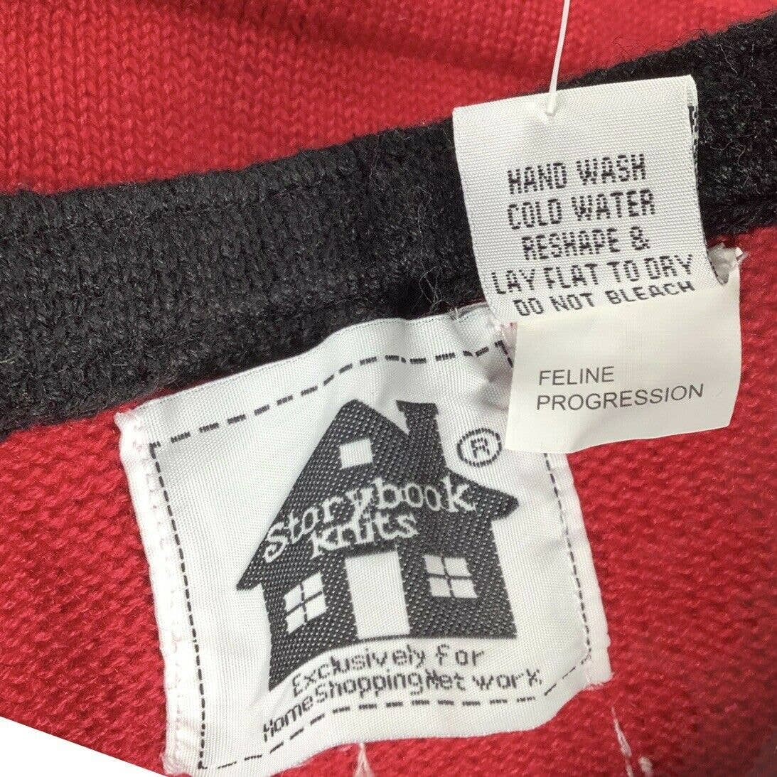 00s Cardigan 1x Tuxedo Cats Feline Progression Beaded Velvet Trim by Storybook Knits - Image 10