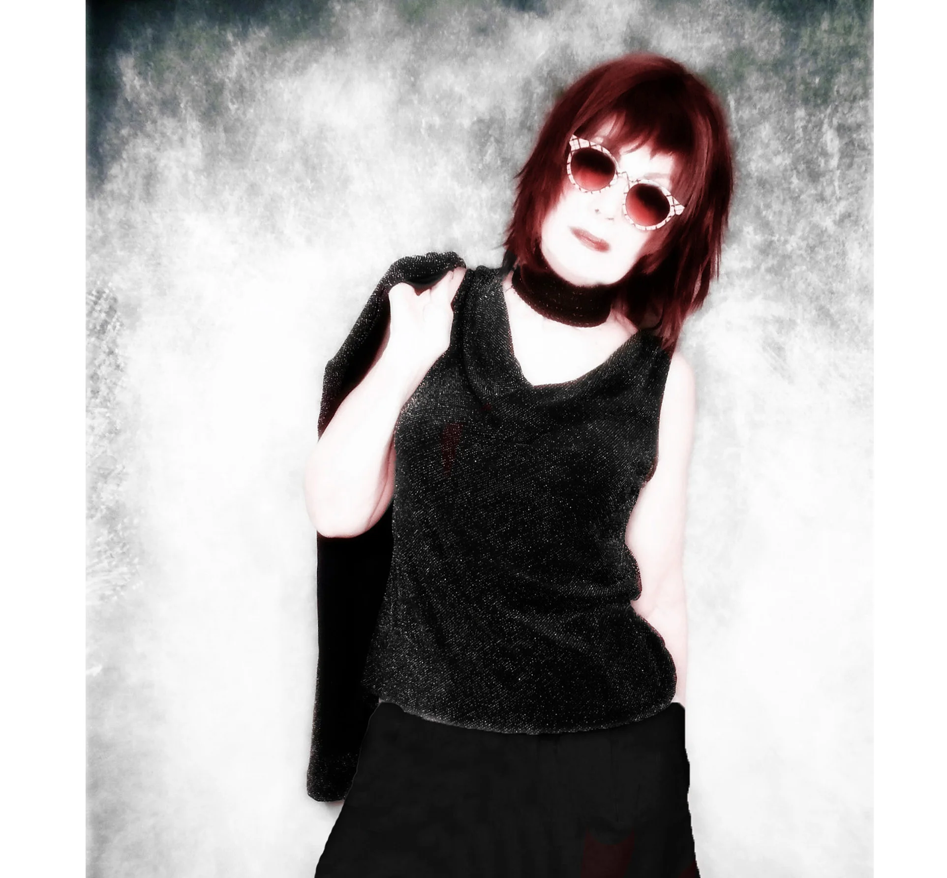 00s Cardigan And Top, Sparkly Twin Set, Black Silver By Xscape - Image 6