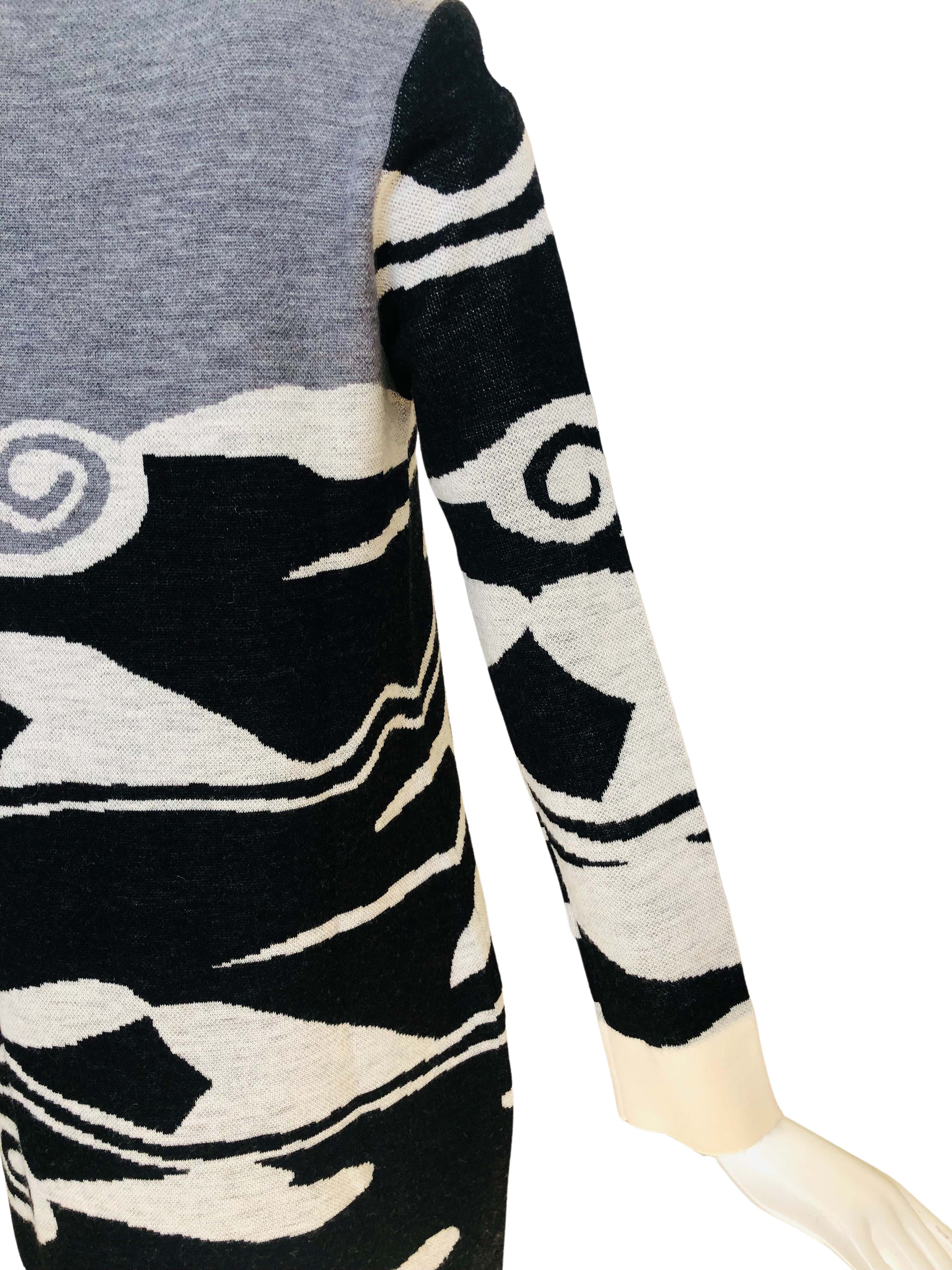 00s Cloud Wave Print Knit Dress by Diane Von Furstenburg - Image 5