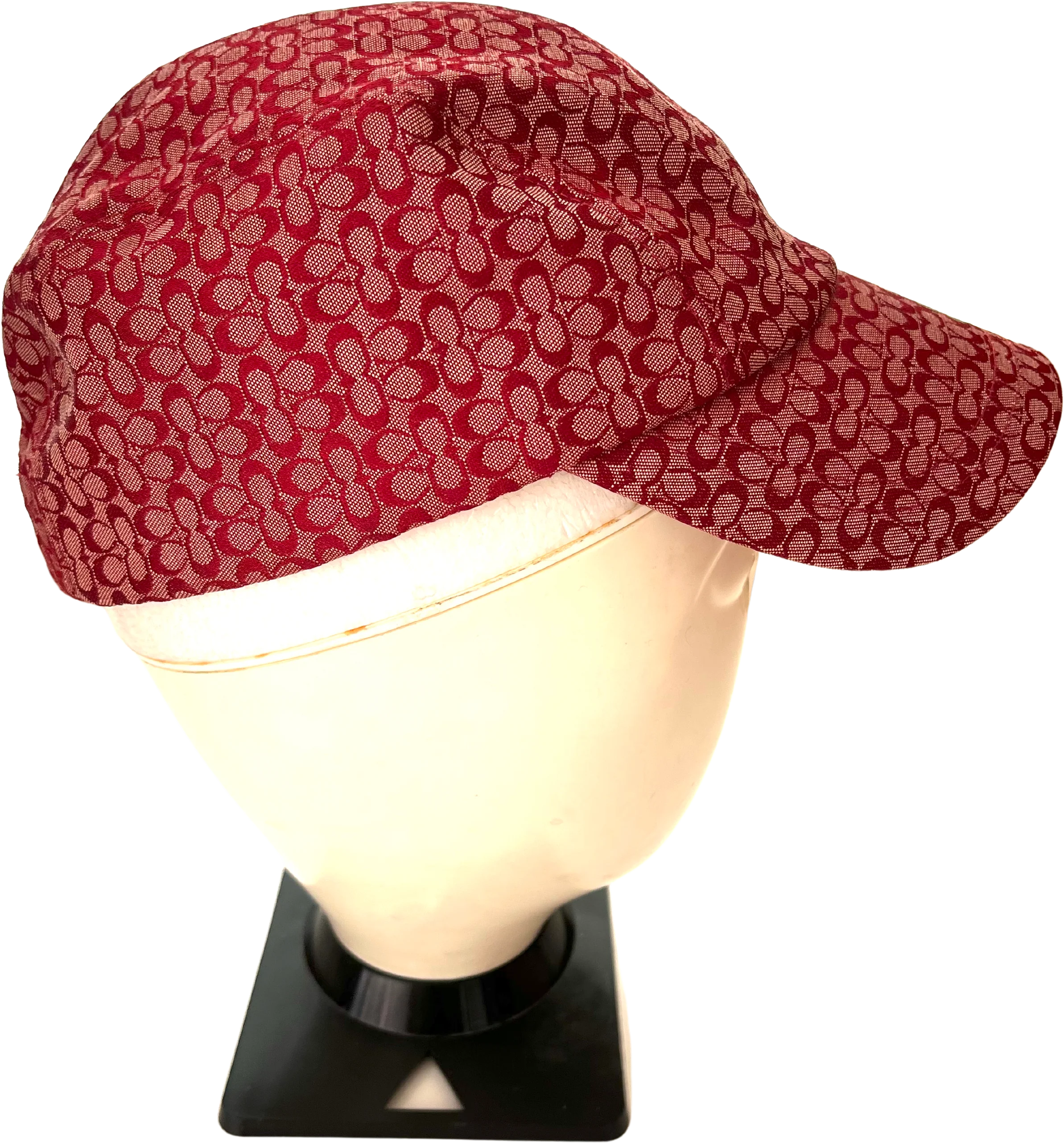 00s Coach Signature Jacquard Baseball Cap Red Small By Coach - Image 2
