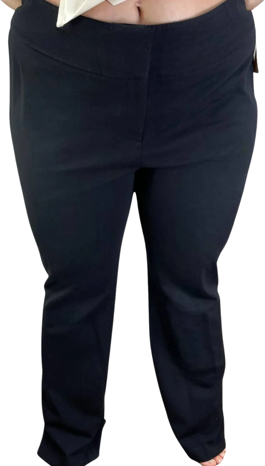 00s Collection Vintage Black Straight Leg Dress Pants by Magaschoni