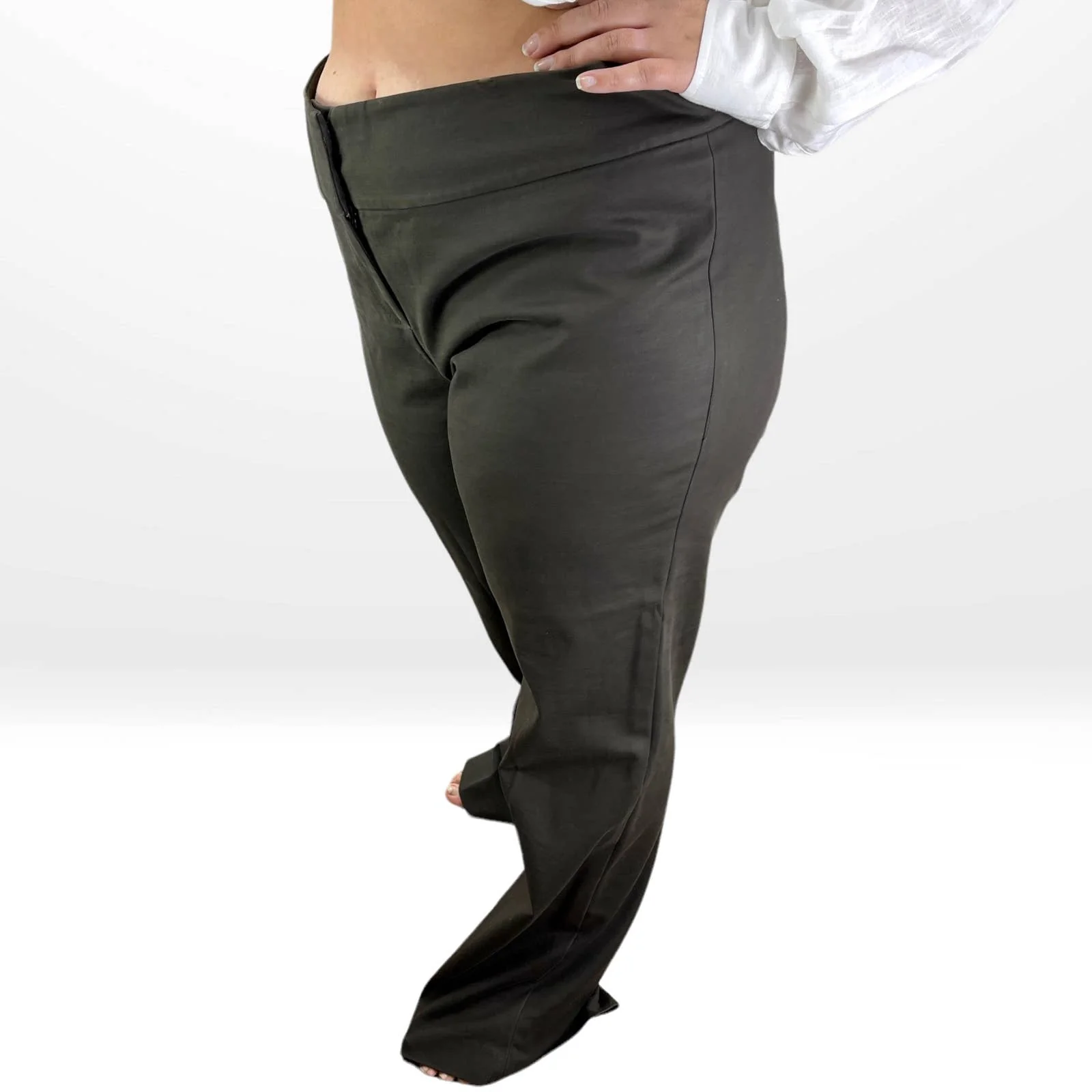 00s Collection Vintage Brown Straight Leg Dress Pants by Magaschoni - Image 3