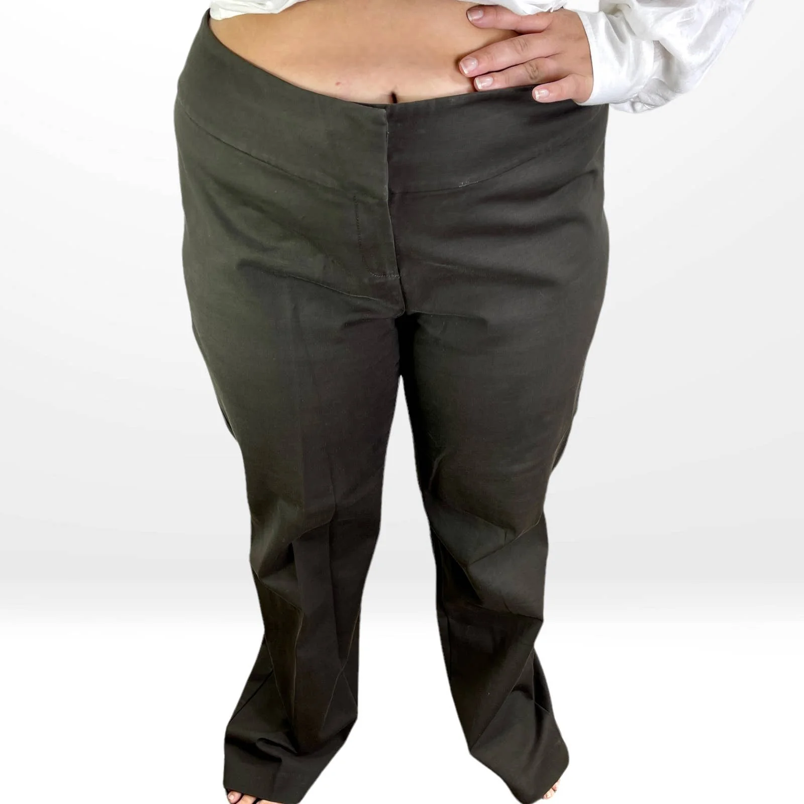 00s Collection Vintage Brown Straight Leg Dress Pants by Magaschoni - Image 5