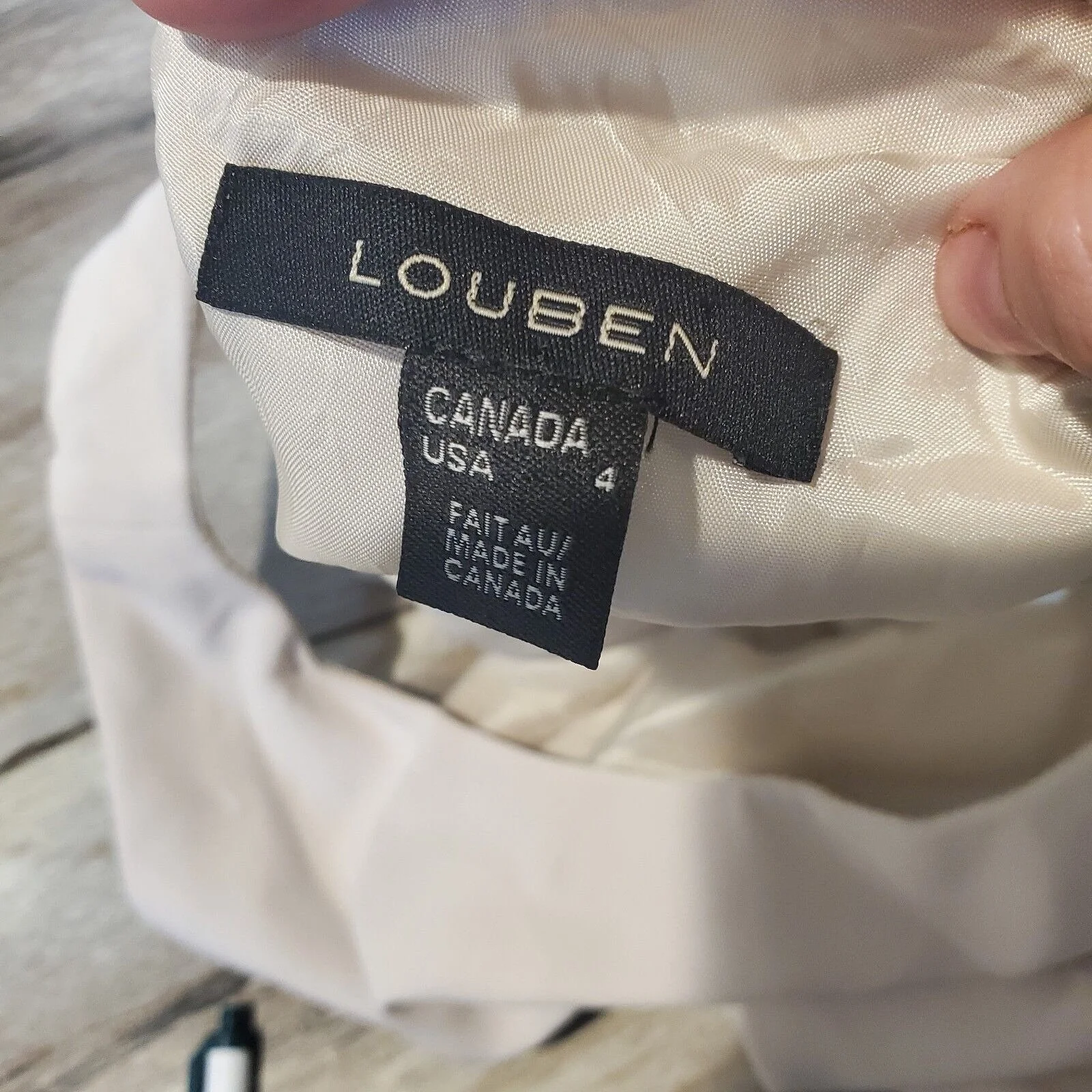 00s Cream Neutral Sleeveless Career Office Dress Knee Length Minimalist Sz 4 by Louben - Image 6
