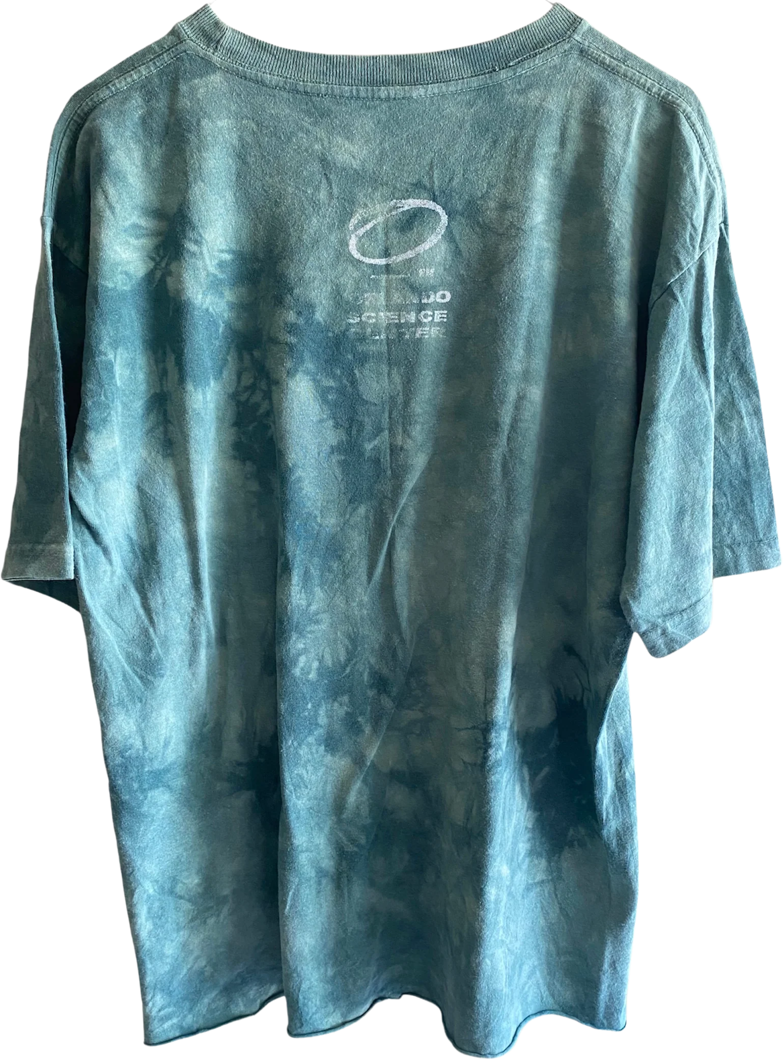 00s Dinosaur Green Tie Dye Short Sleeve T-shirt Tee By The Mountain Tee - Image 2