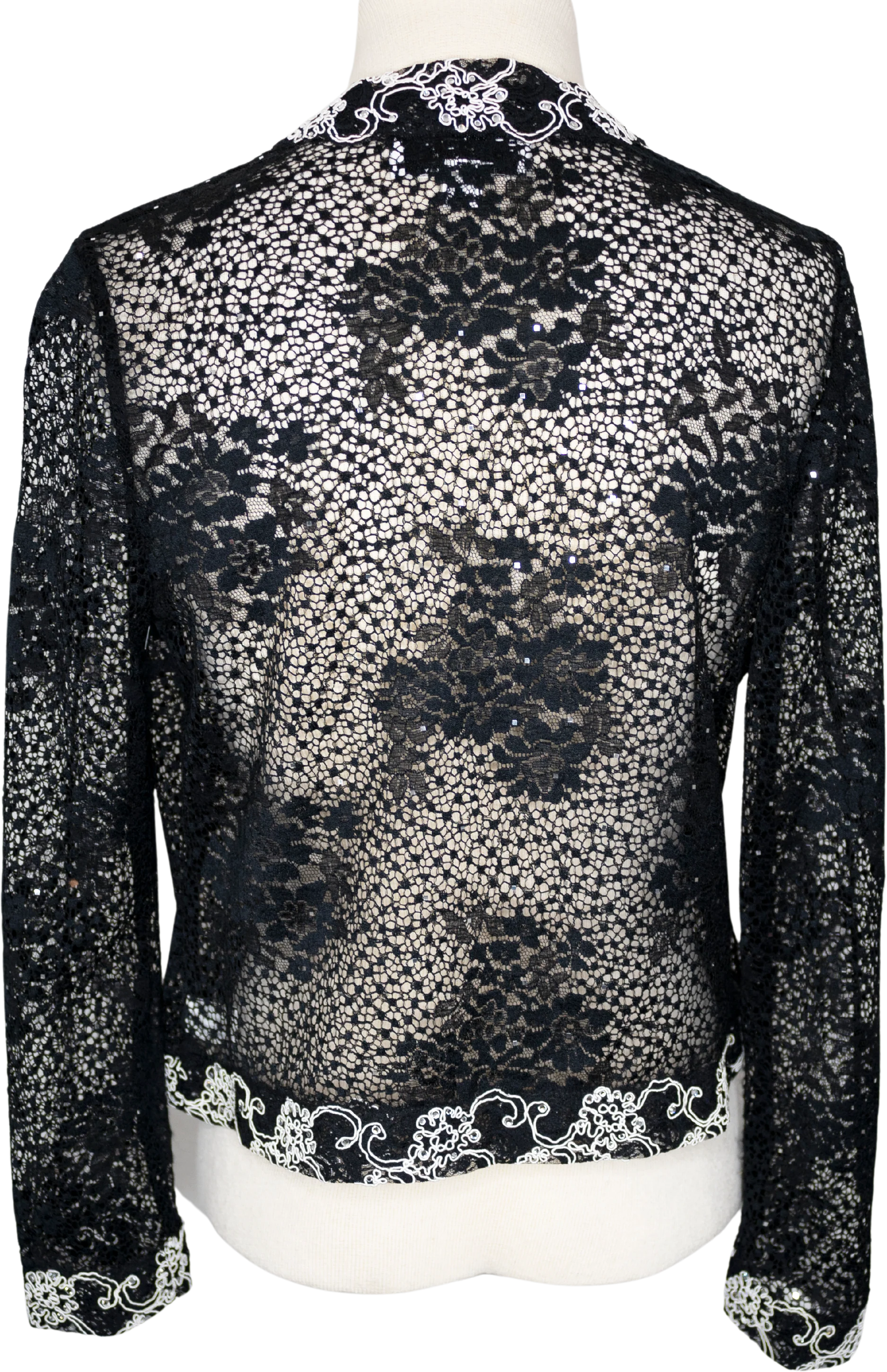 00s Elegant Shrug Jacket By St. John Evening - Image 2
