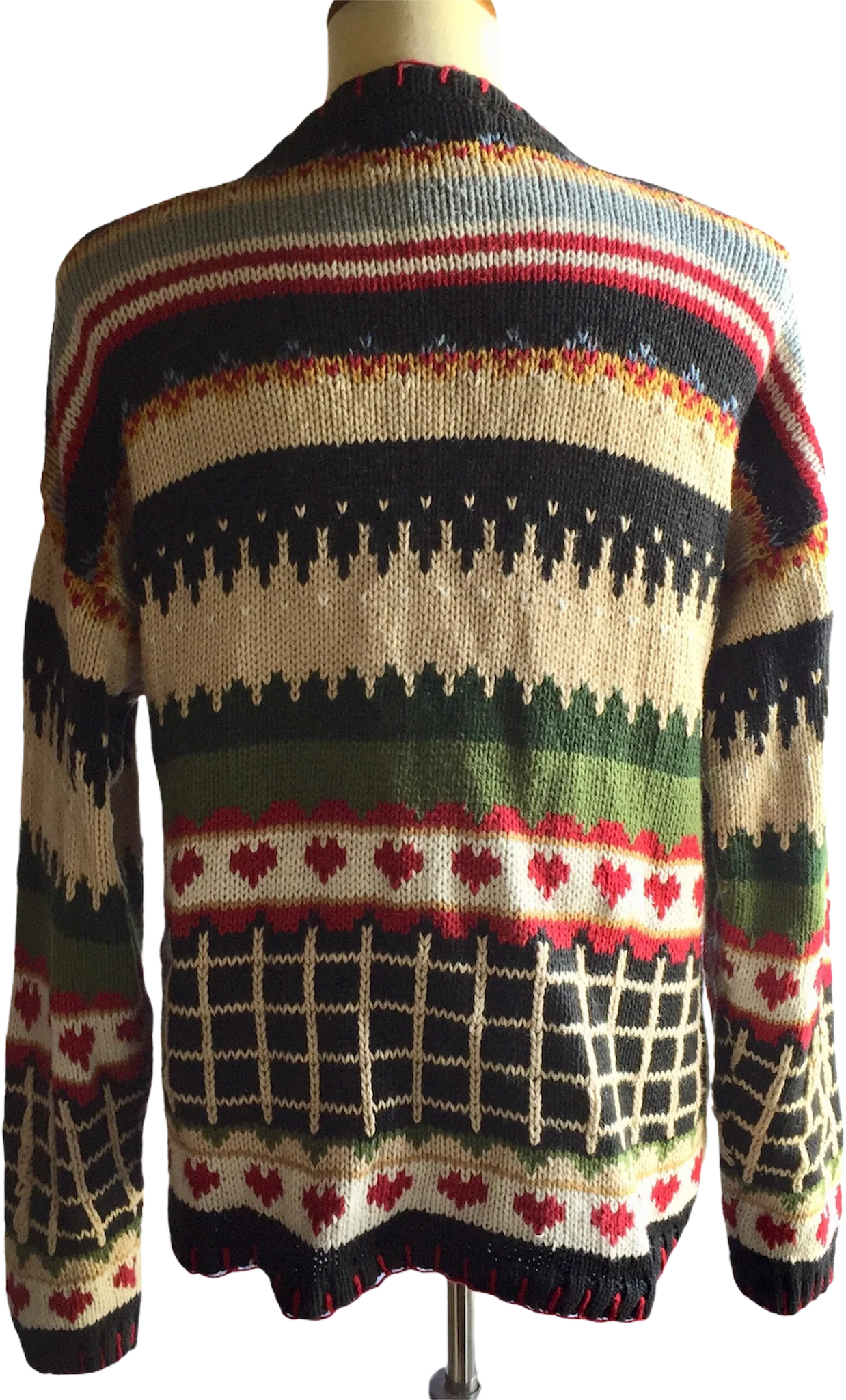 00s Embroidered Ugly Sweater Cardigan Teacher Abc Farm By Heirloom Collectibles - Image 2