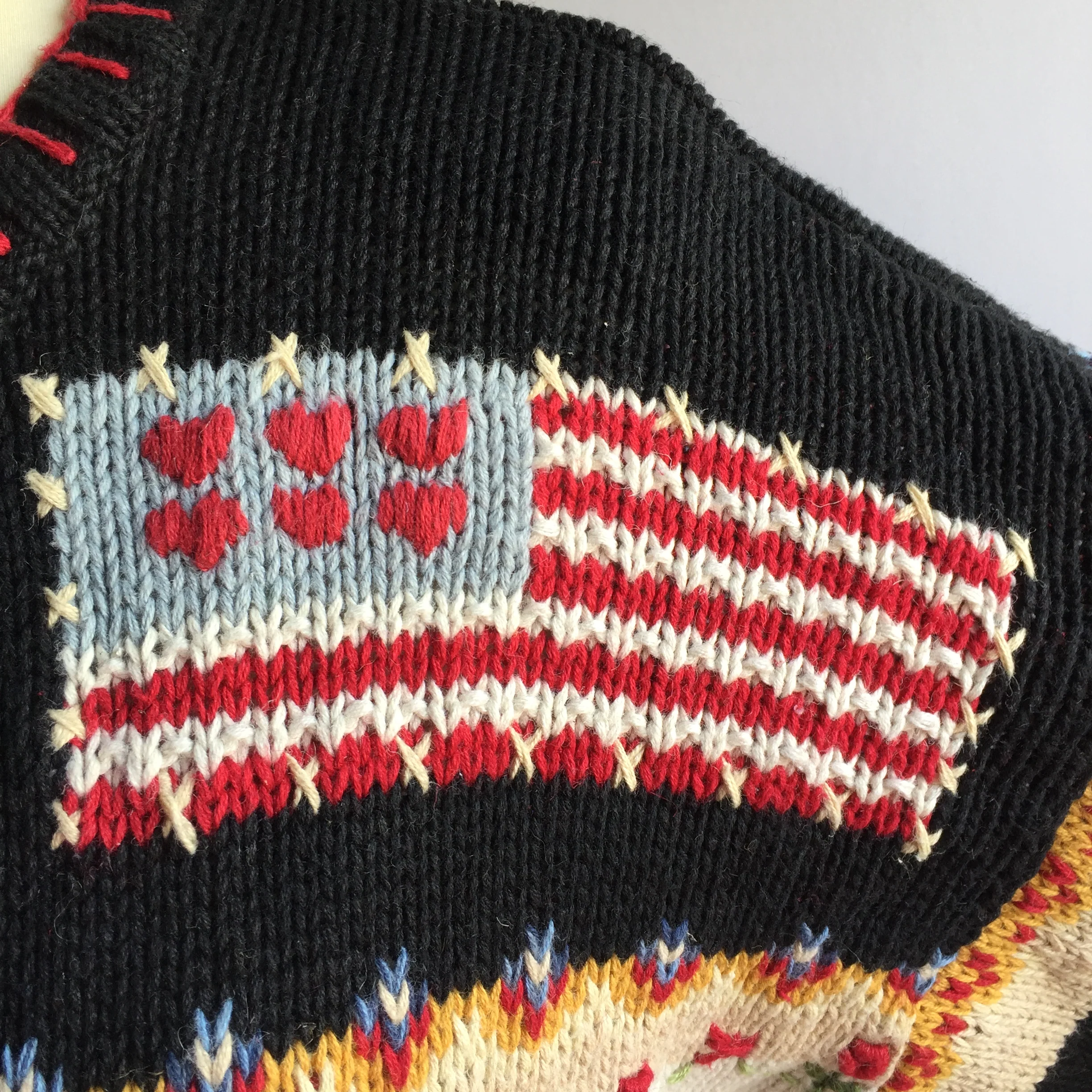 00s Embroidered Ugly Sweater Cardigan Teacher Abc Farm By Heirloom Collectibles - Image 7