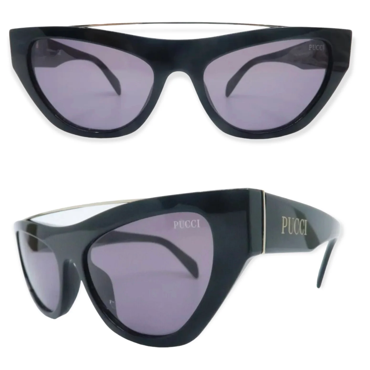 00s Emilio Pucci Black Sunglasses Mod Ep111, Italy By Emilio Pucci - Image 3