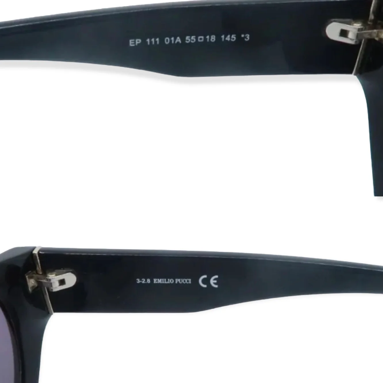 00s Emilio Pucci Black Sunglasses Mod Ep111, Italy By Emilio Pucci - Image 4