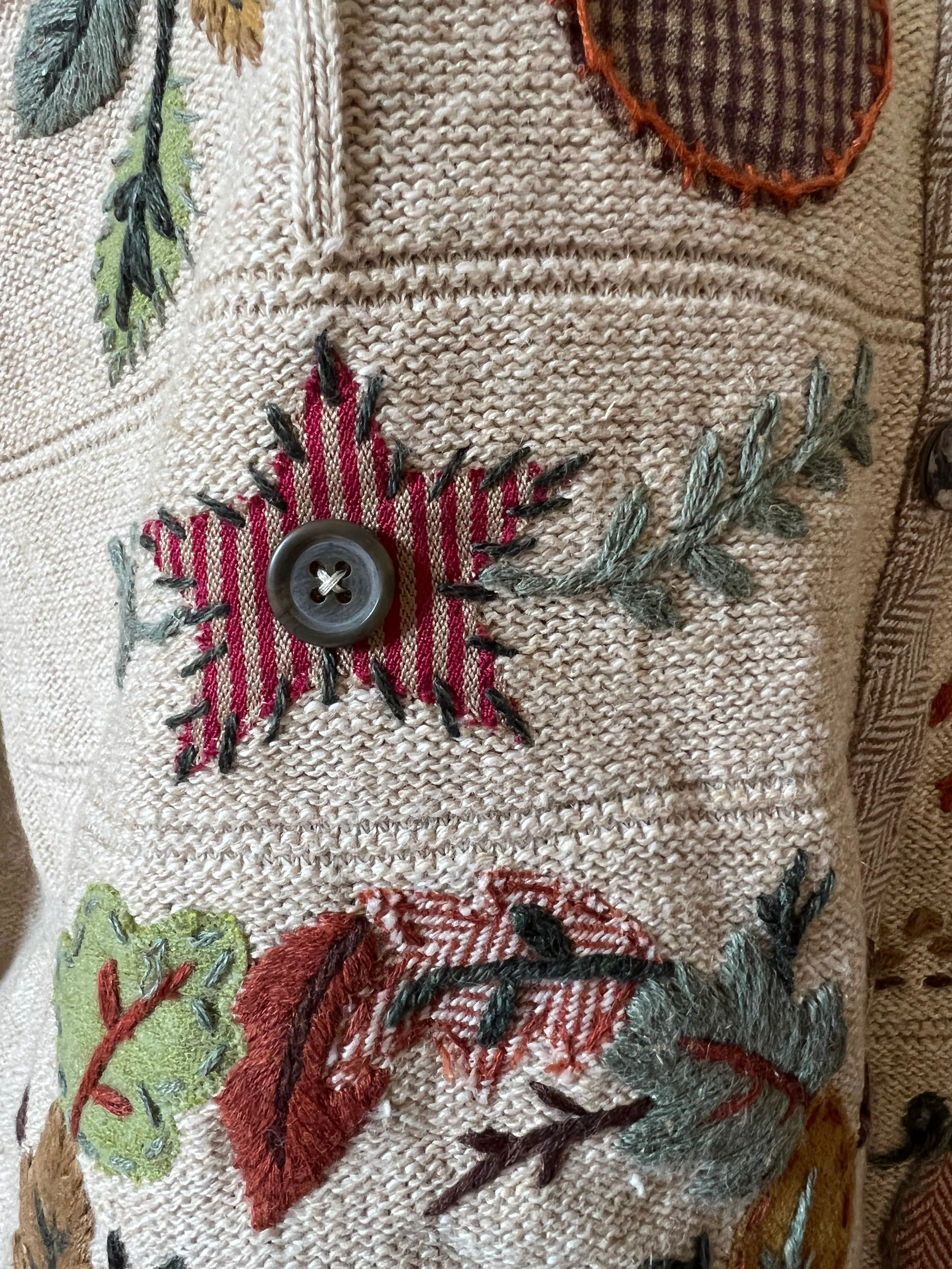 00s Fall Harvest Cardigan Sweater By Elana Carello - Image 5