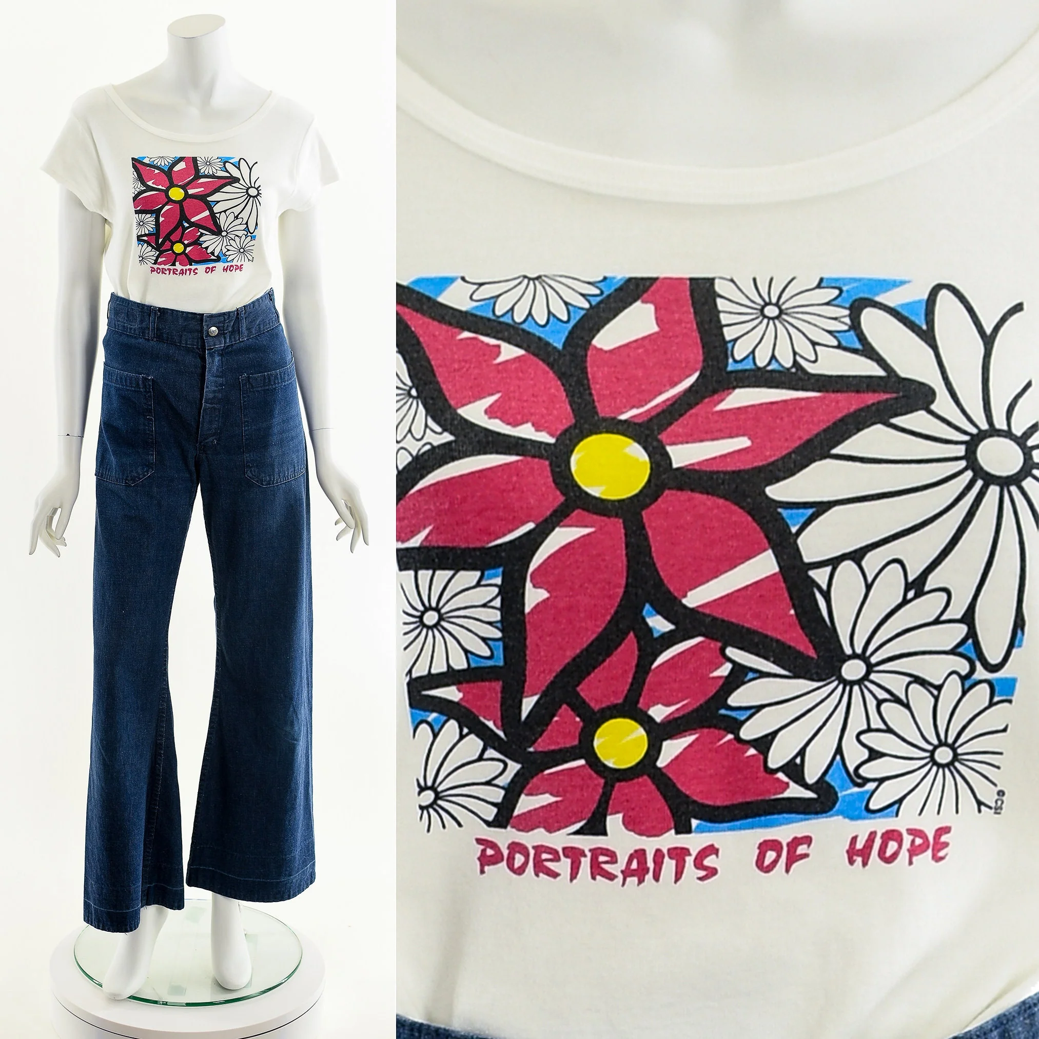 00s Floral Baby Tee by Crazy Shirt - Image 3