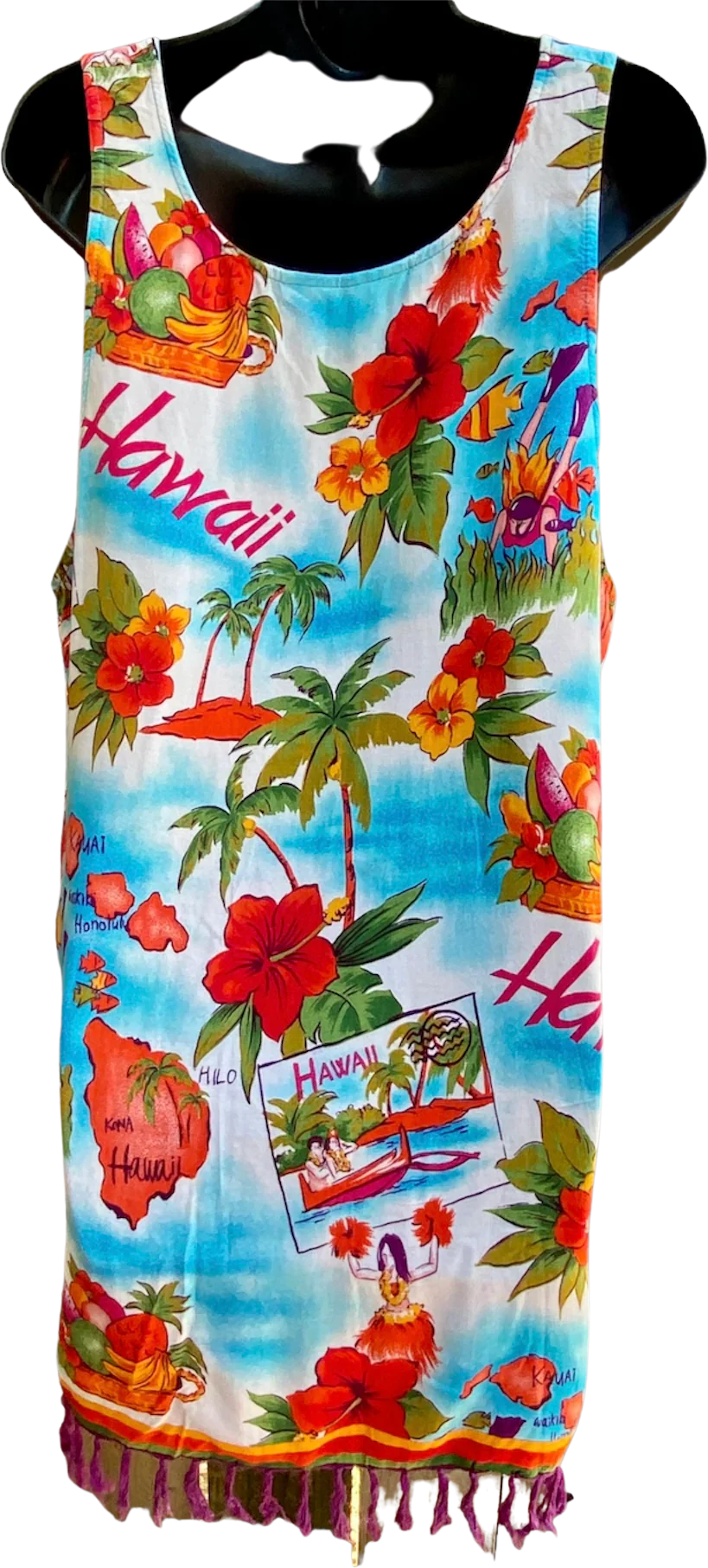 00s Floral Tropical Tank Dress by Beach Cabana - Image 2