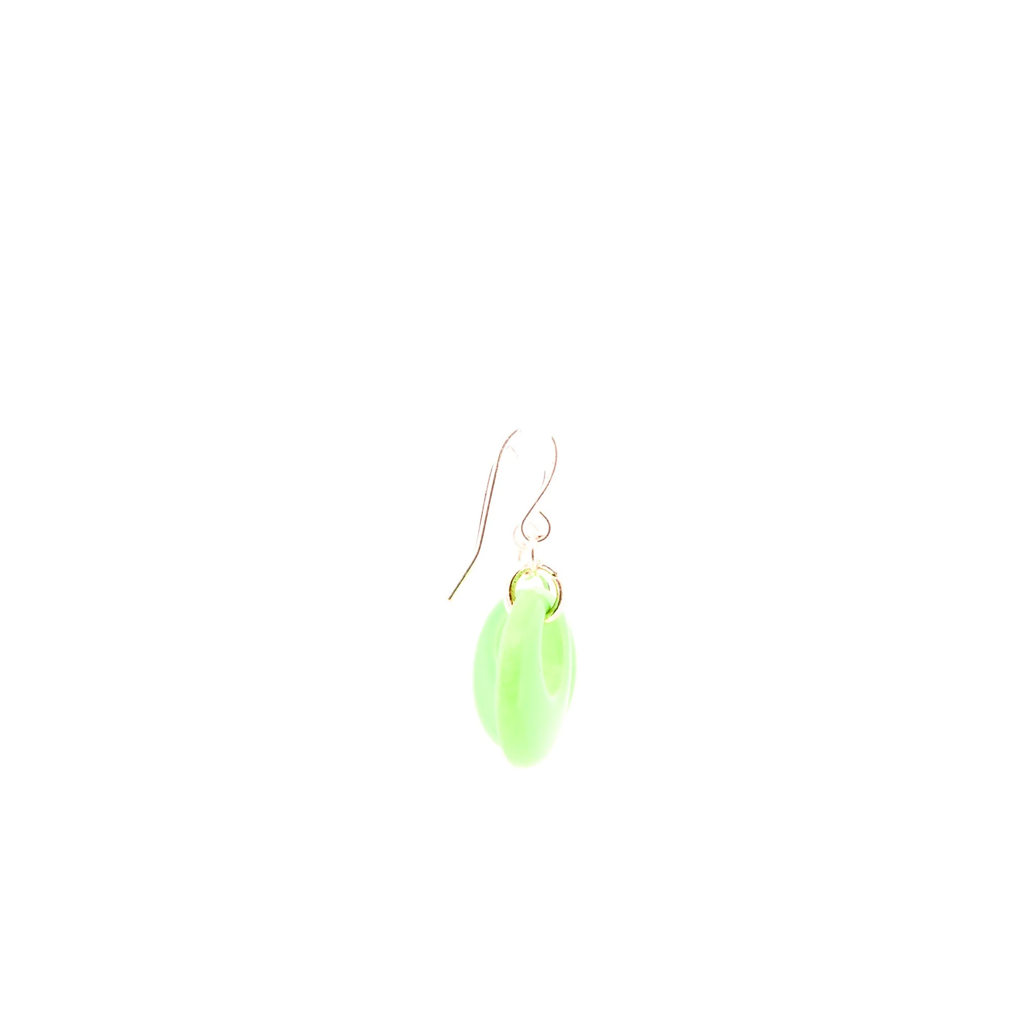 00s Funky Lime Hoop Earrings - Image 7