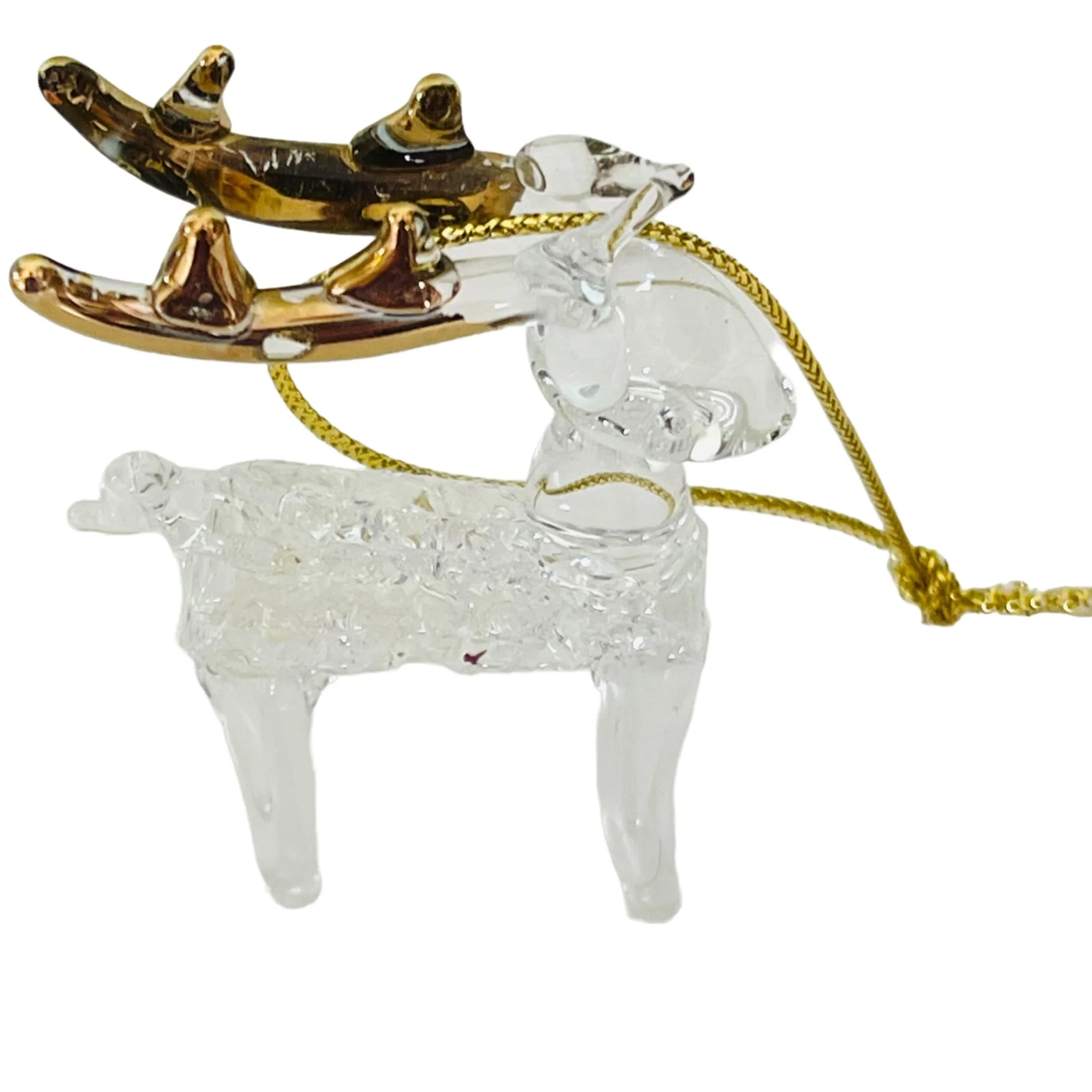 00s Handspun Glass Ornament Set 22k Gold Accent By Avon - Image 6