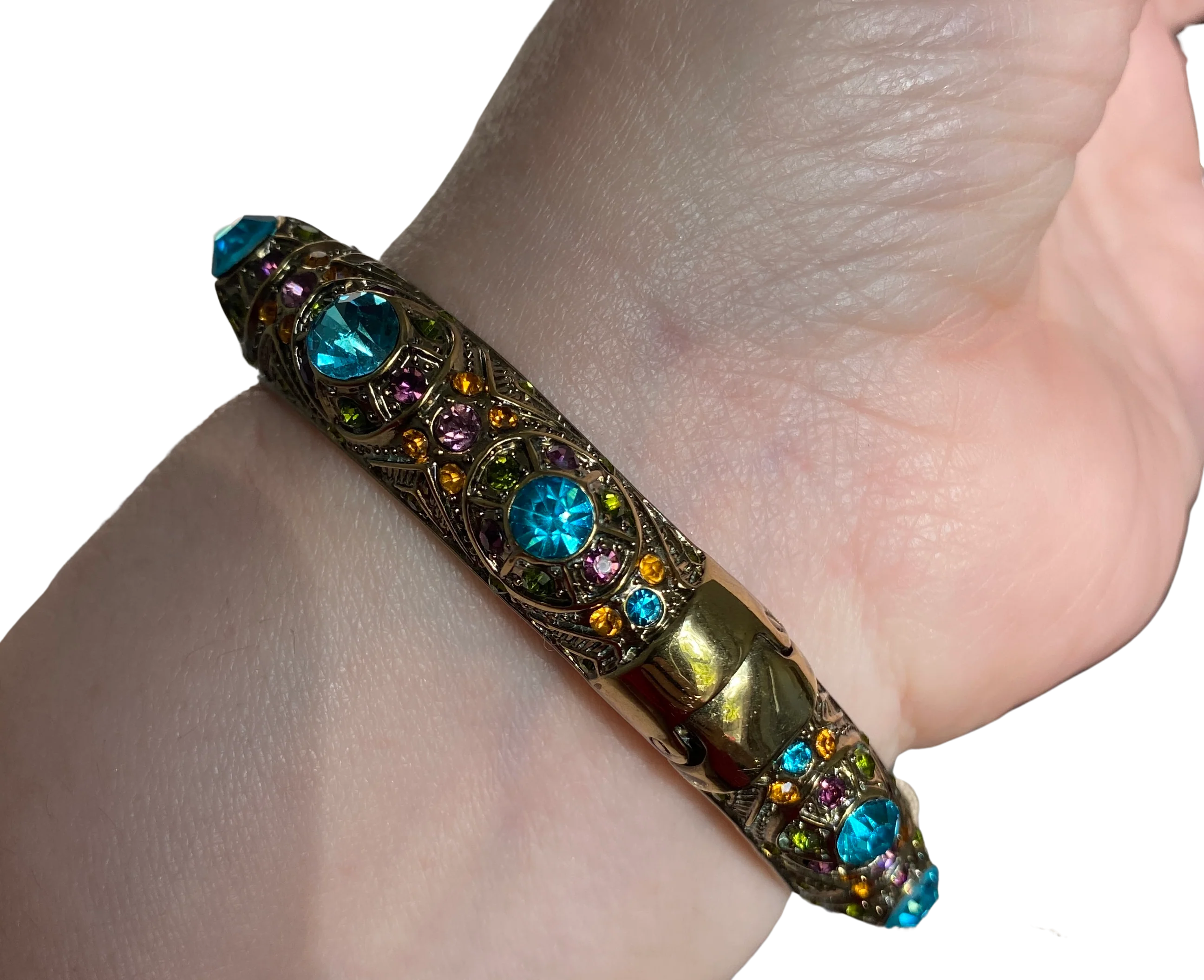 00s Heidi Daus Faux Pearl Hinged Bracelet By Heidi Daus - Image 2