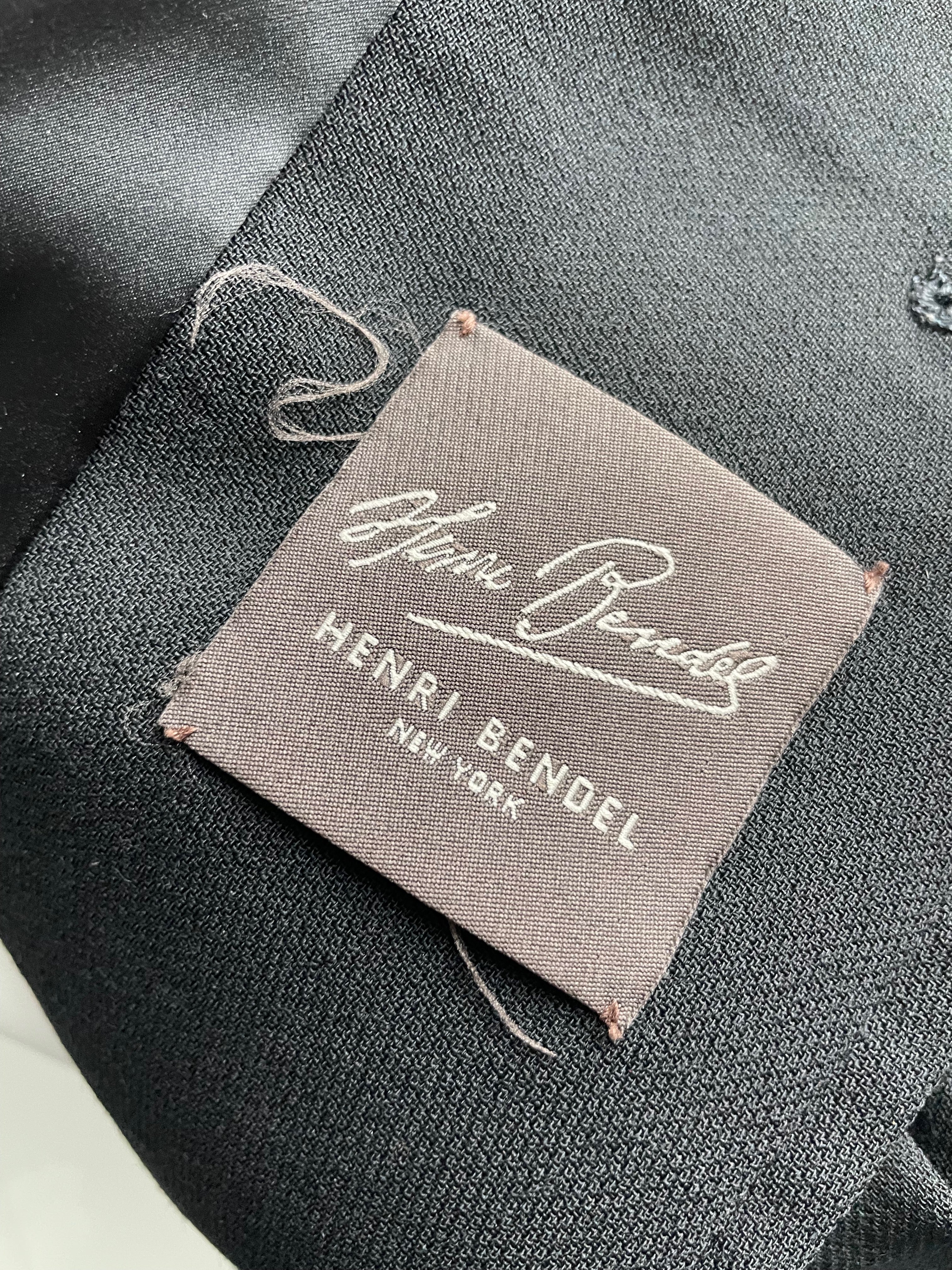 00s Jacket Double Breasted Fitted Black Wool Blend By Henri Bendel - Image 8