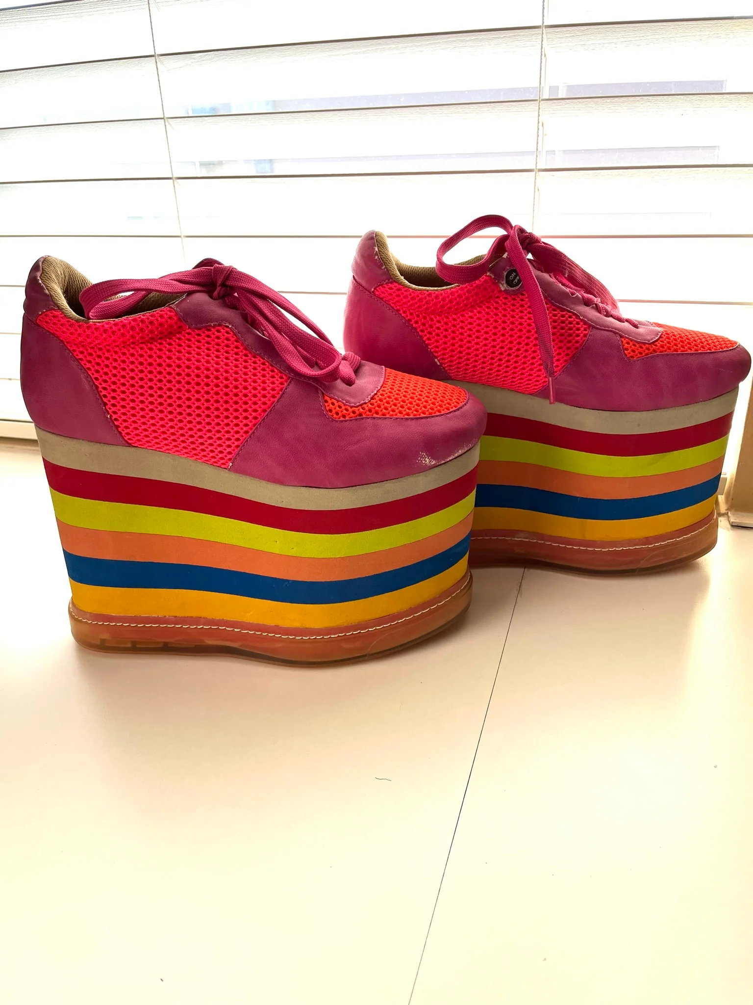00s Jeffrey Campbell Rainbow Platform Sneakers Shoes By Jeffrey Campbell - Image 6