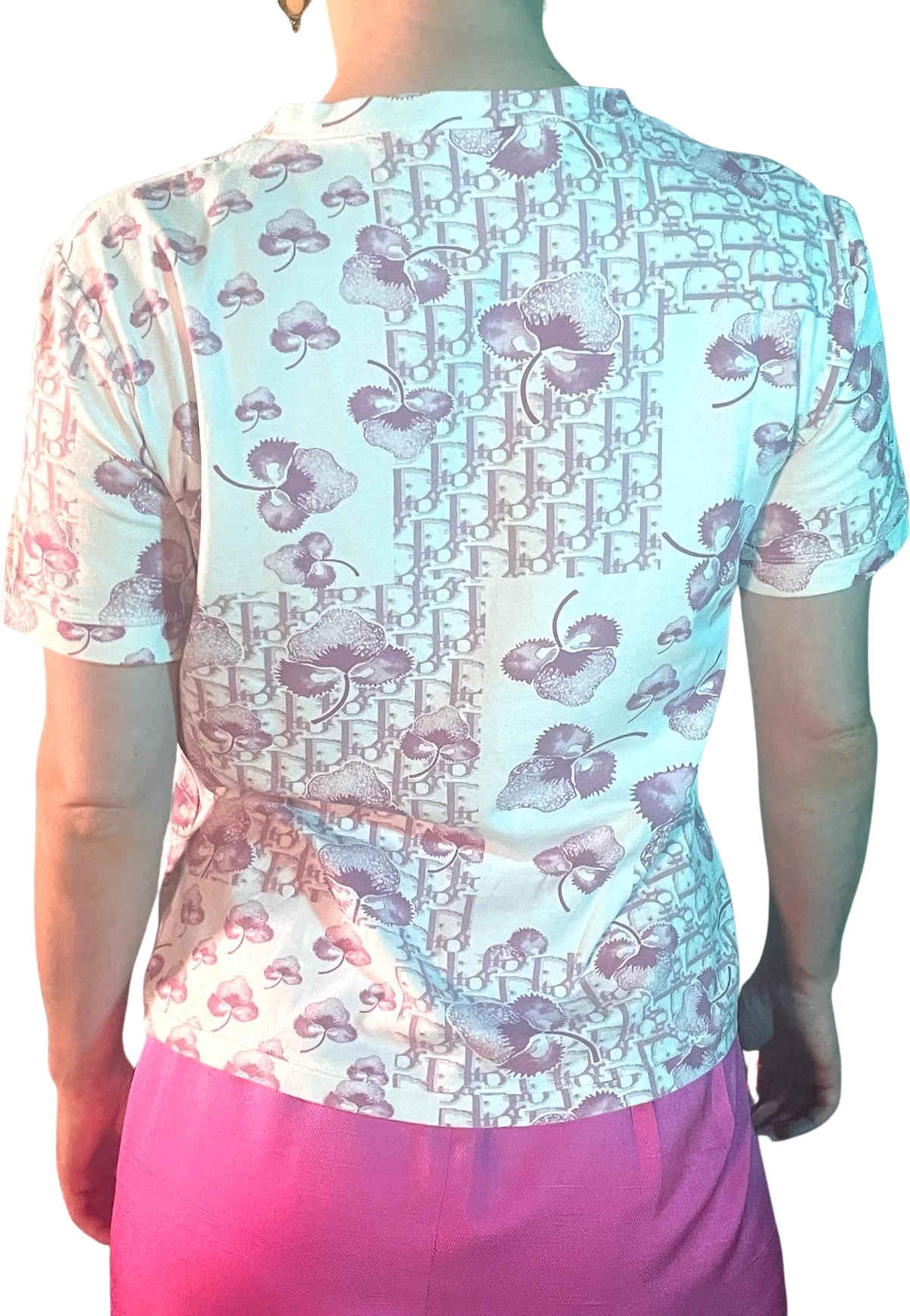00s John Galliano Pink Trotter Cherry Blossom T-shirt By Christian Dior - Image 2