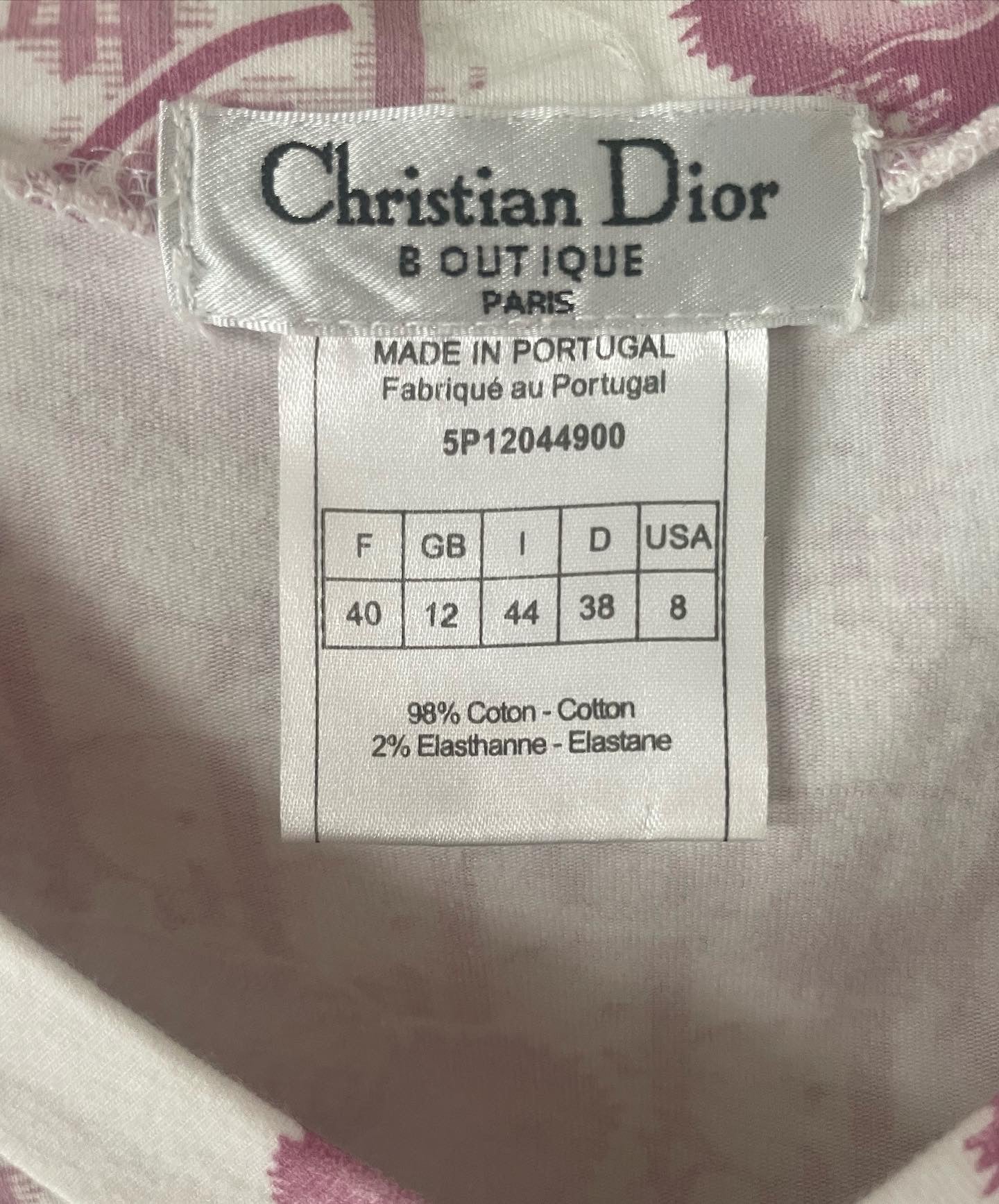 00s John Galliano Pink Trotter Cherry Blossom T-shirt By Christian Dior - Image 3