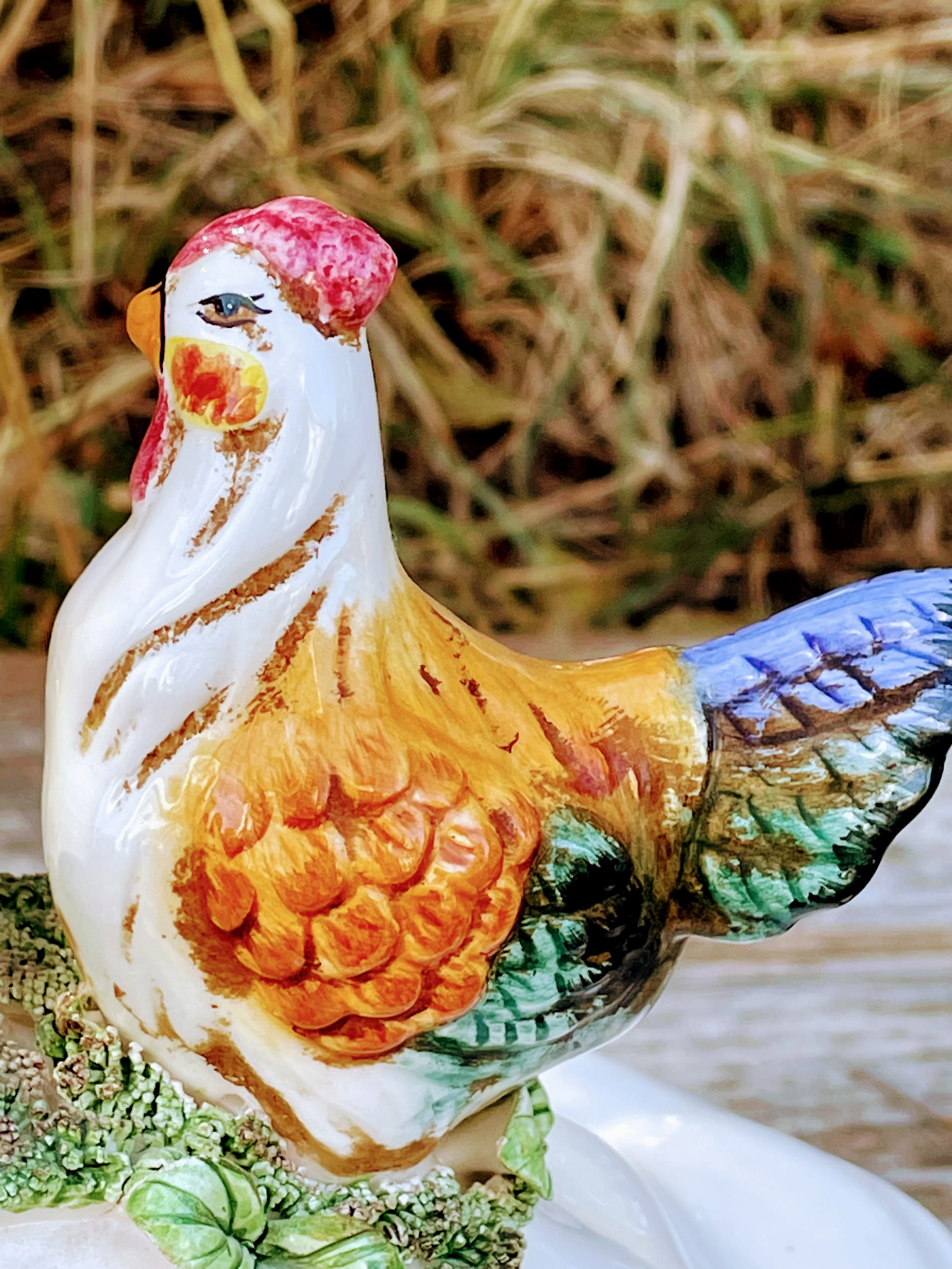 00s Large Soup Tureen Chicken And Rooster Farmhouse By Kaldun & Bogle - Image 4