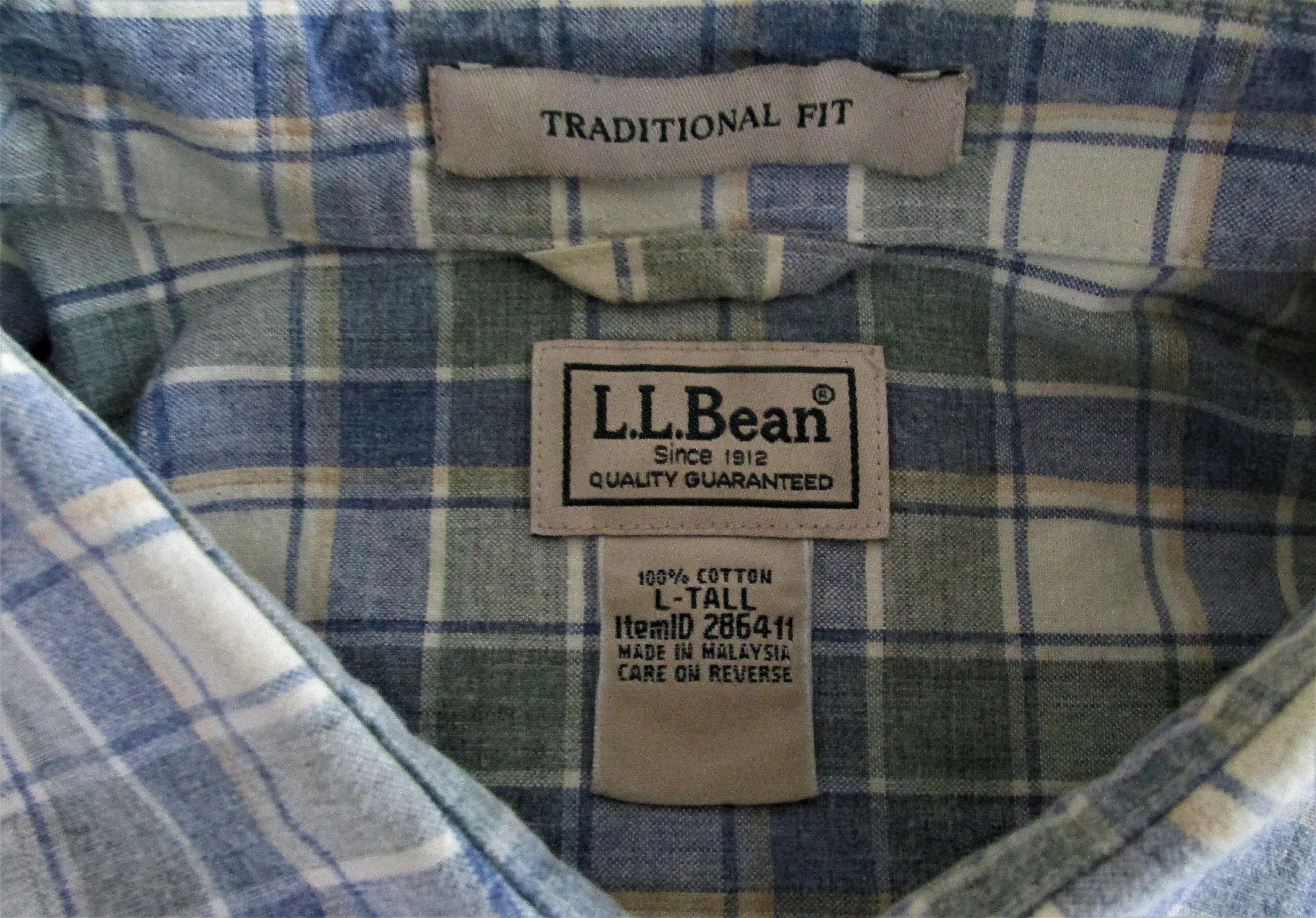 00s Ll Bean Medium Weight Cotton Shirt Size Large Tall By L.L. Bean - Image 2