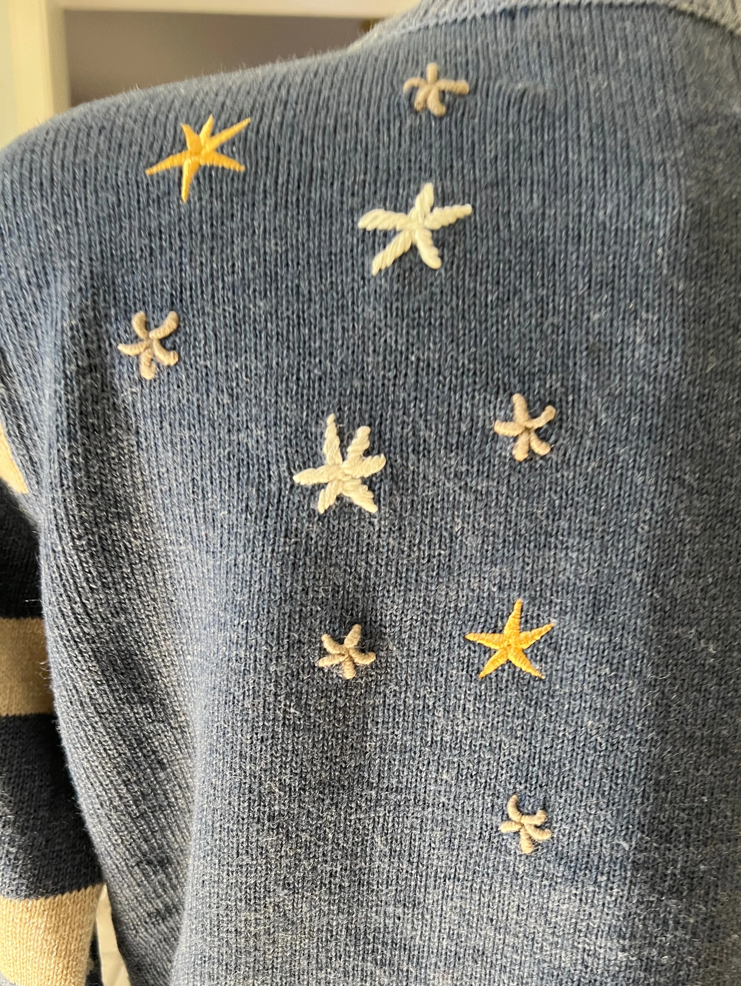 00s Martha's Vineyard Celestial Landscape Cardigan By Elana Carello - Image 6