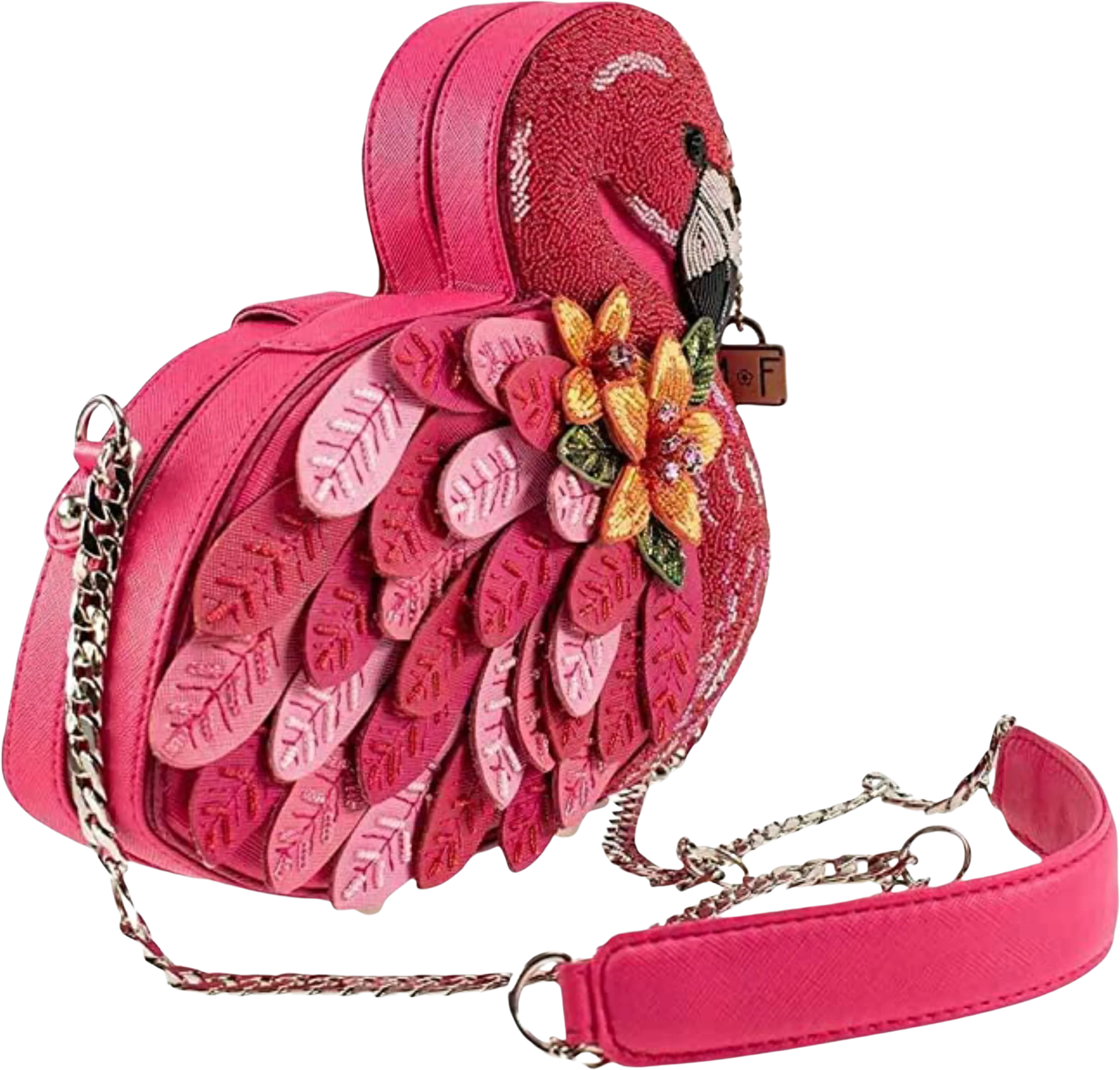 00s Mary Frances Beaded Crossbody Flamingo Handbag By Mary Frances - Image 3