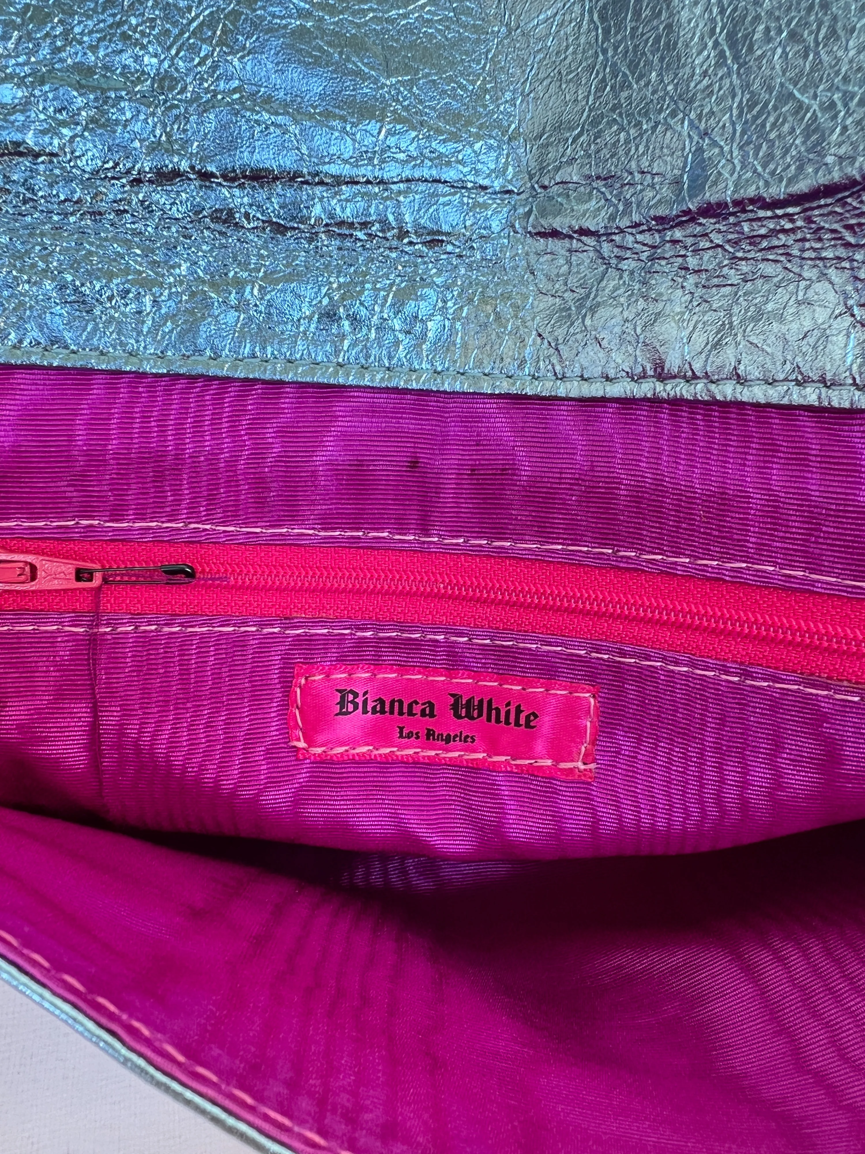 00s Metallic Faux Reptile Clutch by Bianca White - Image 5