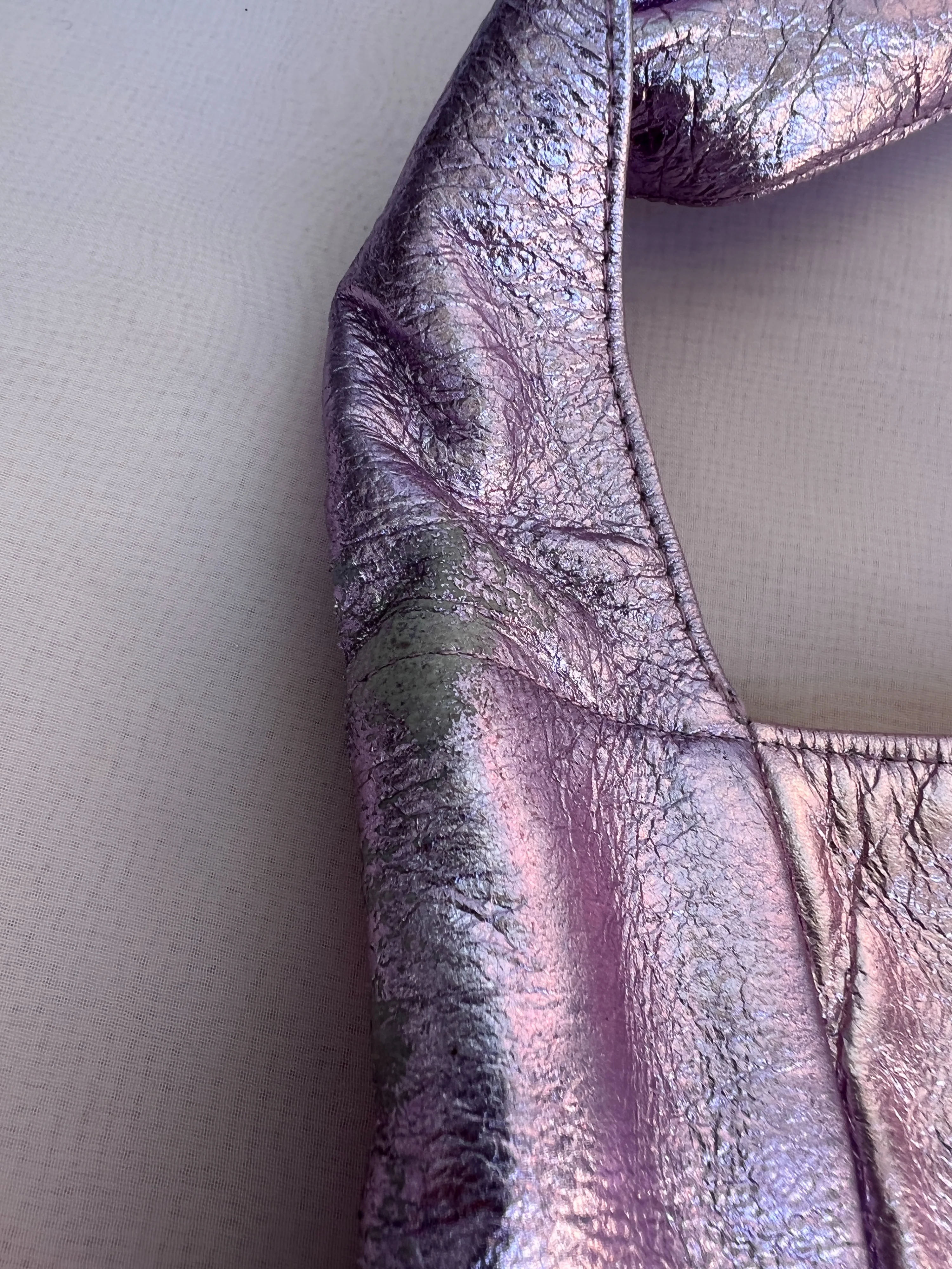 00s Metallic Pink Foil Look Purse by Bianca White - Image 11
